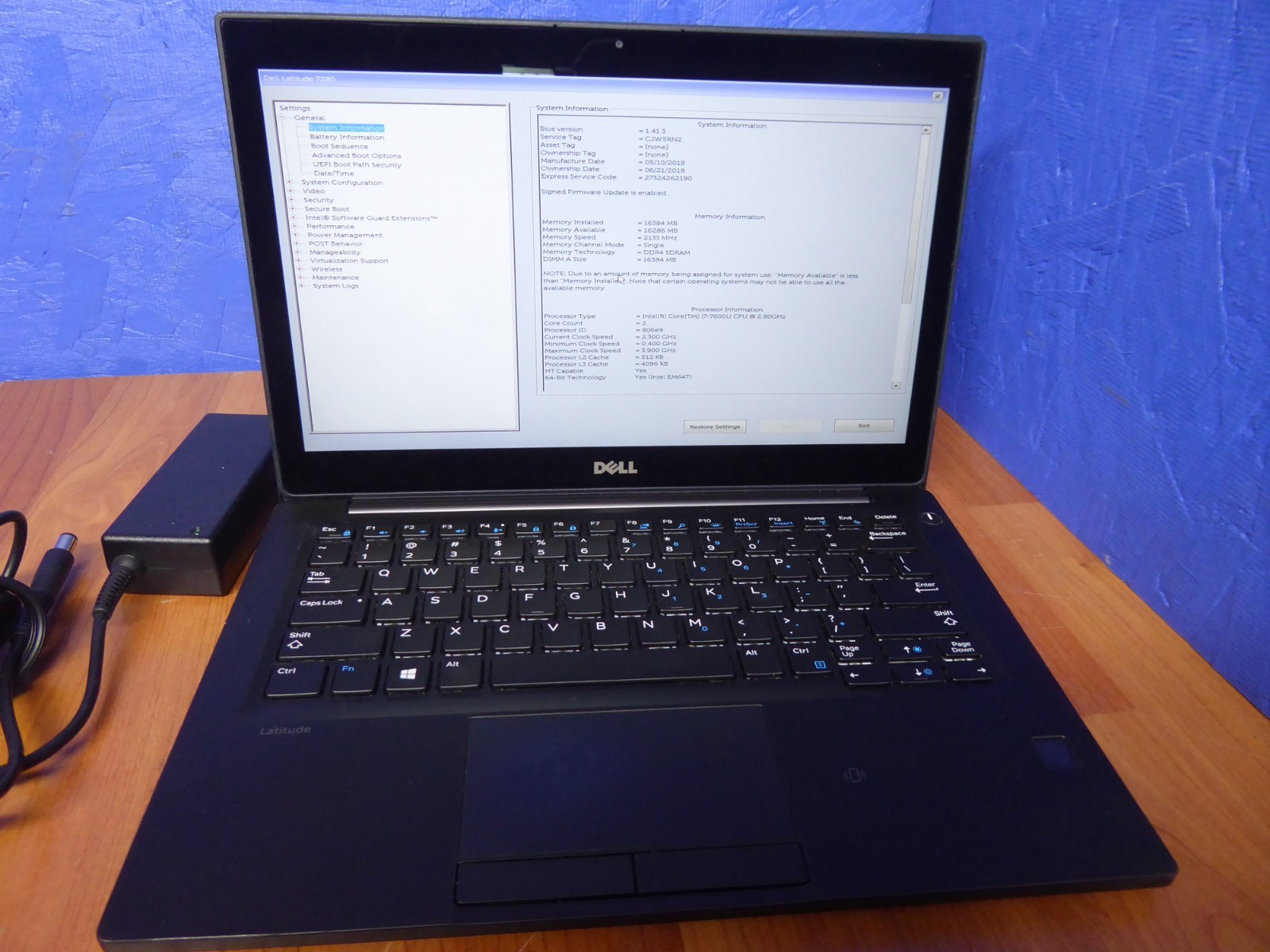 DELL LATITUDE 7280 LAPTOP INTEL i7-7600U 2.8GHz 16GB 512GB WINDOWS 10 PRO Wi-Fi