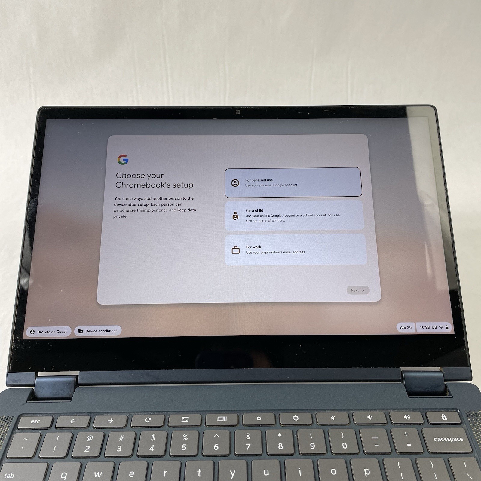 Lenovo IP Flex 5 Chrome 11.6″ Core i5-1115G4 3.00 GHz 8 GB RAM 16 GB HDD No AC