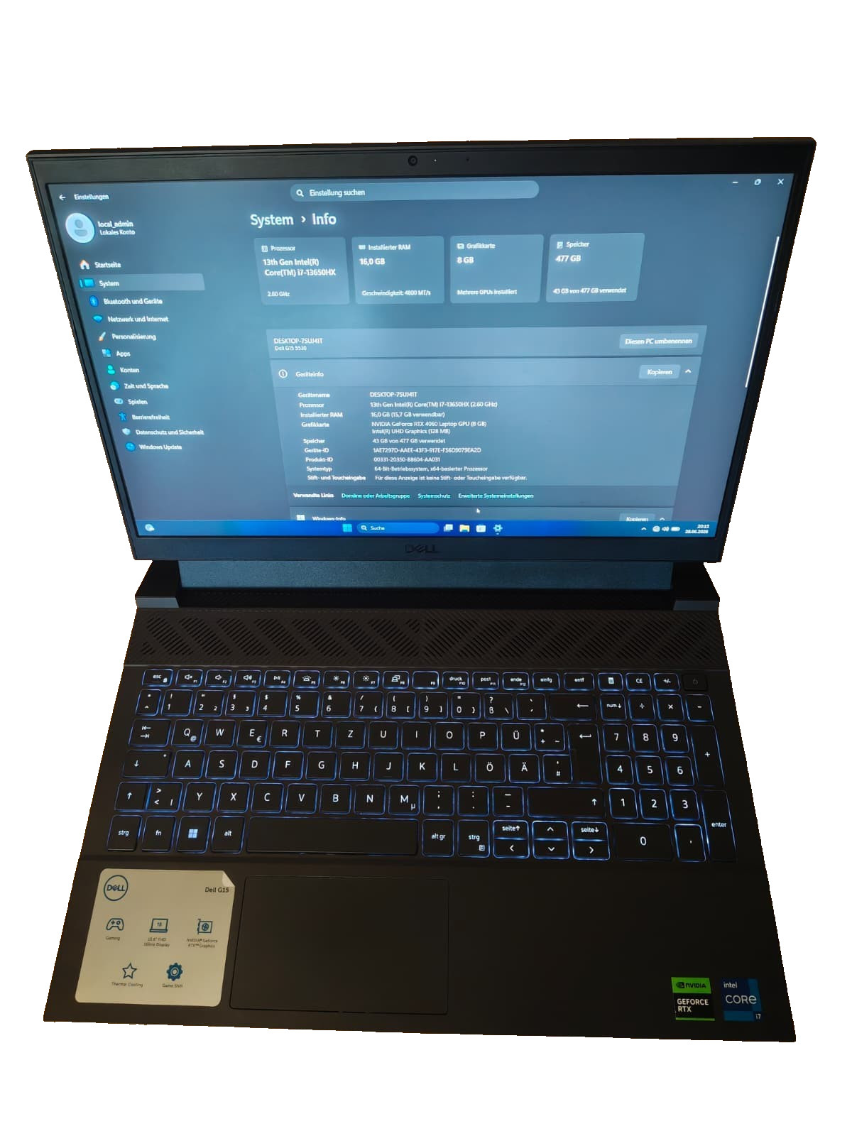 Dell G15 Gaming Laptop | 15.6″ | Intel i7 13th Gen | 16GB DDR5 | 512GB | RTX 4060