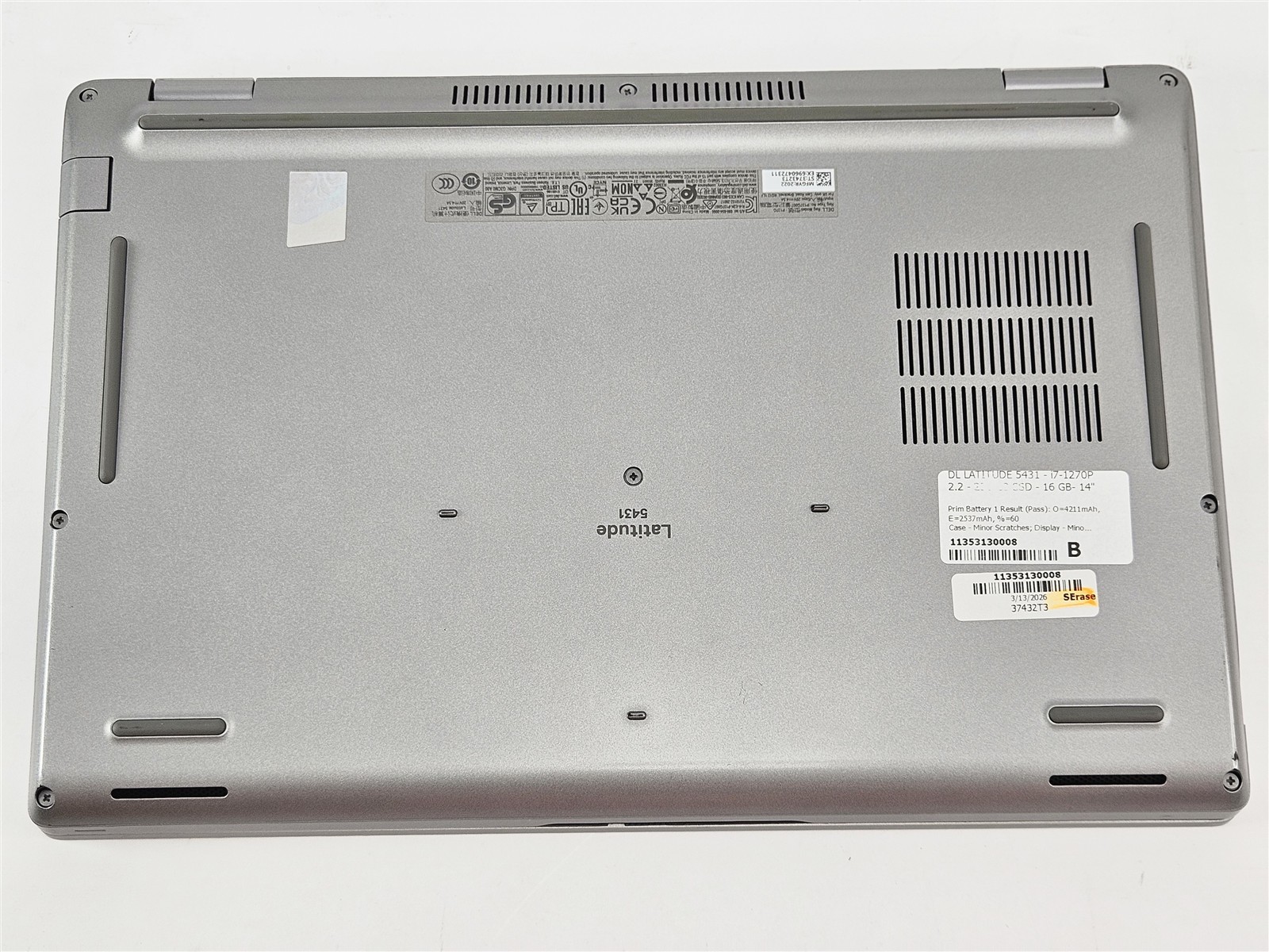 Dell 14″ Latitude 5431 i7-1270P 16GB RAM 256GB SSD Intel Iris Xe Graphics No OS