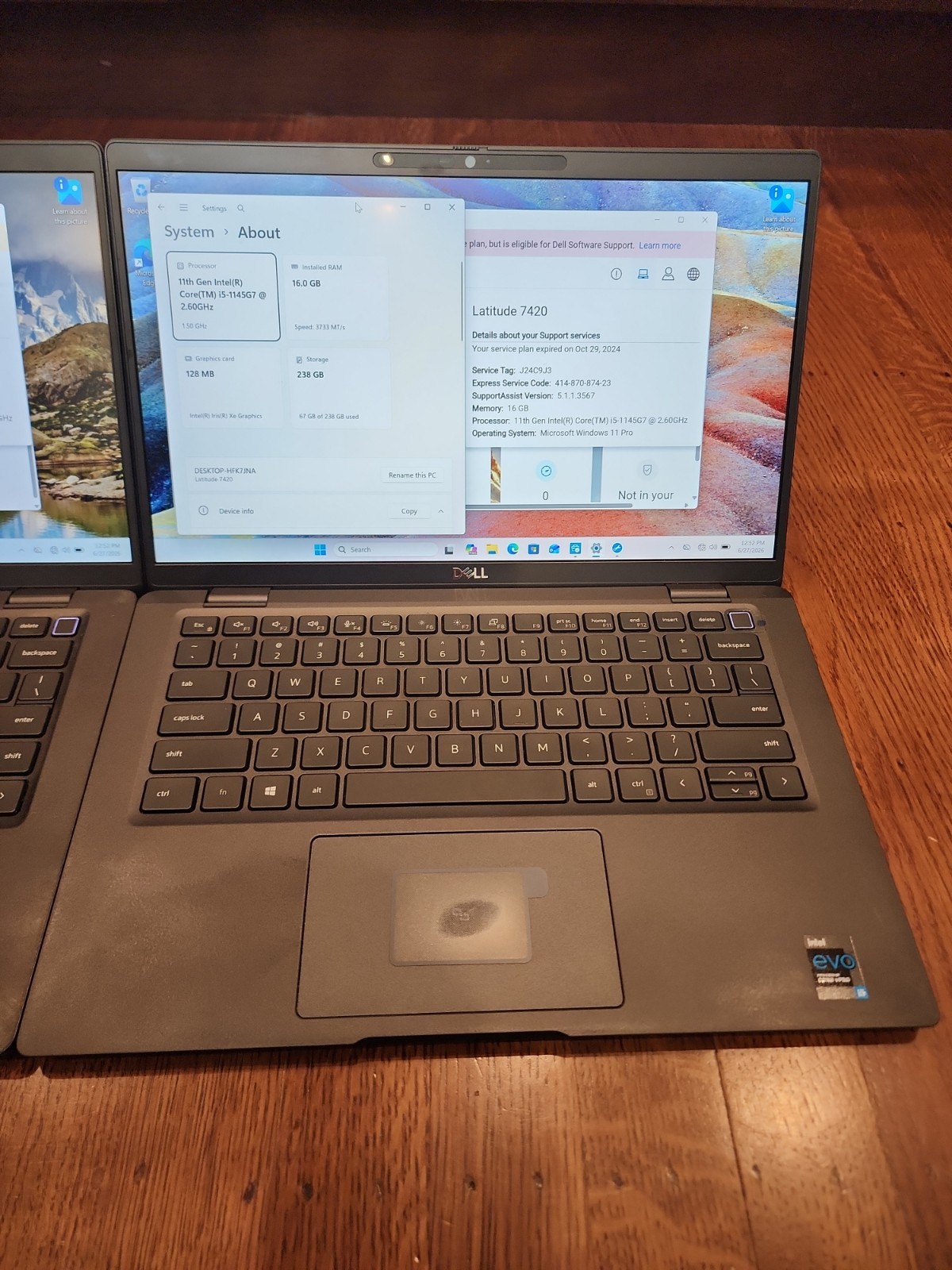 2x Dell Latitude 7420 | 14″| i5-1145G7 2.60GHz | 16GB RAM 256GB SSD | No Charger