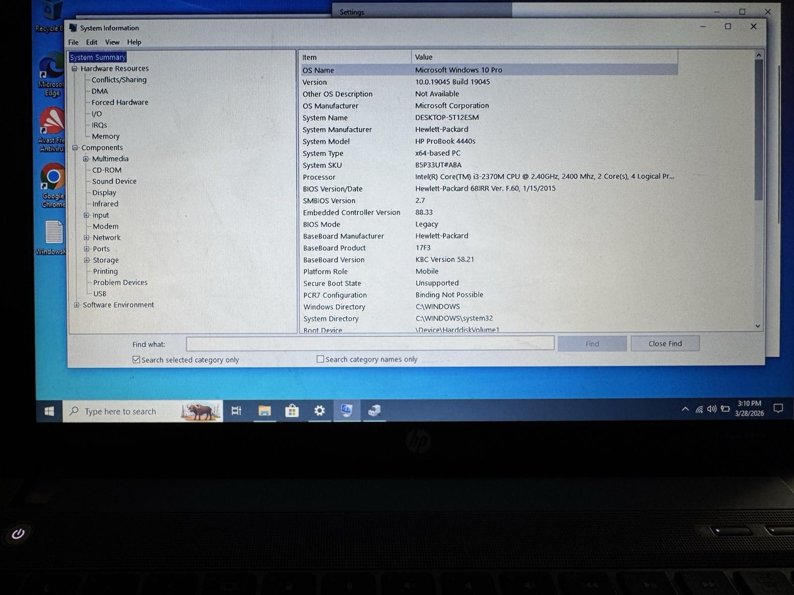 HP ProBook 4440s 14″ Laptop Intel i3-2370M 8GB RAM 500GB SSD Windows 10 Pro READ