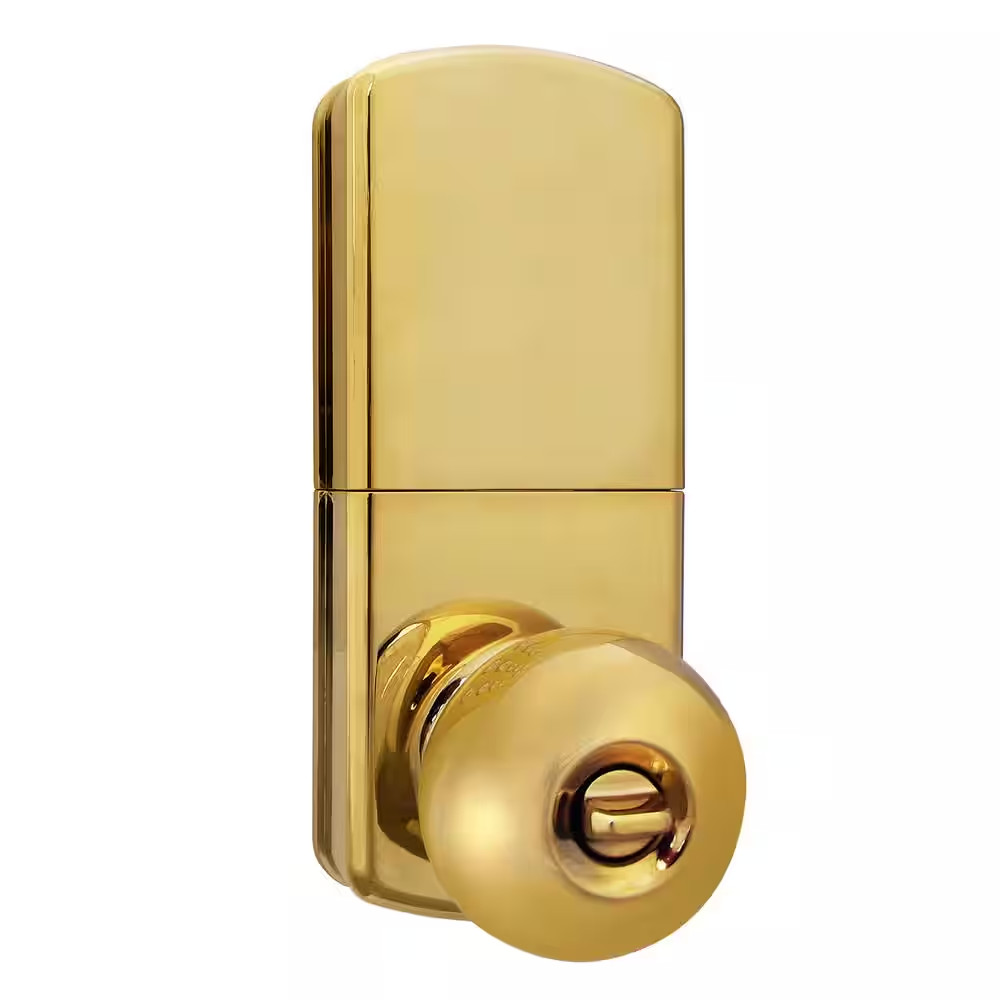 Brass Touch Pad Electronic Entry Door Knob