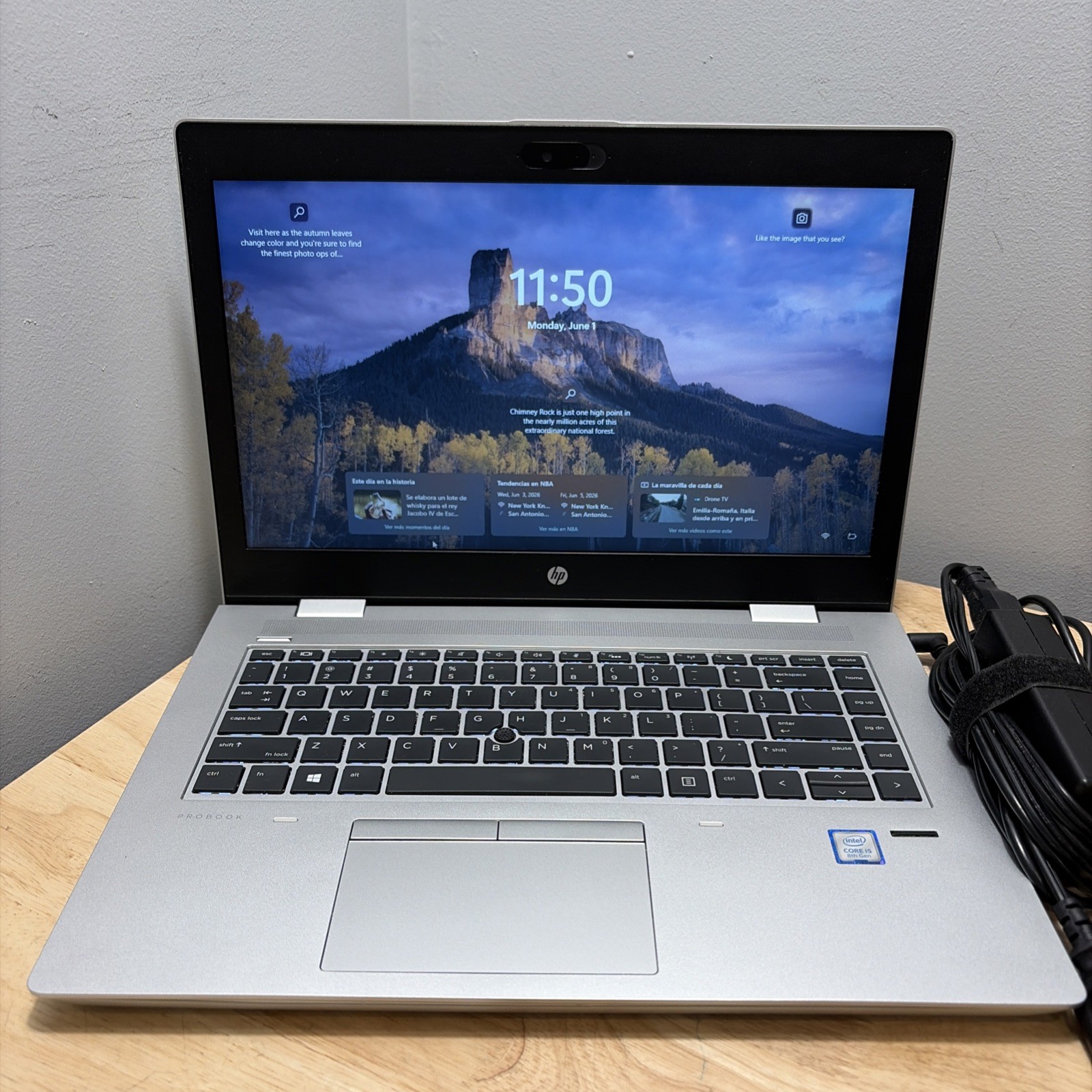 HP ProBook 640 G4 15″ CORE i5-8250U 1.60GHZ , 16GB, 256GB WCAM WIFI WIN11 CORD