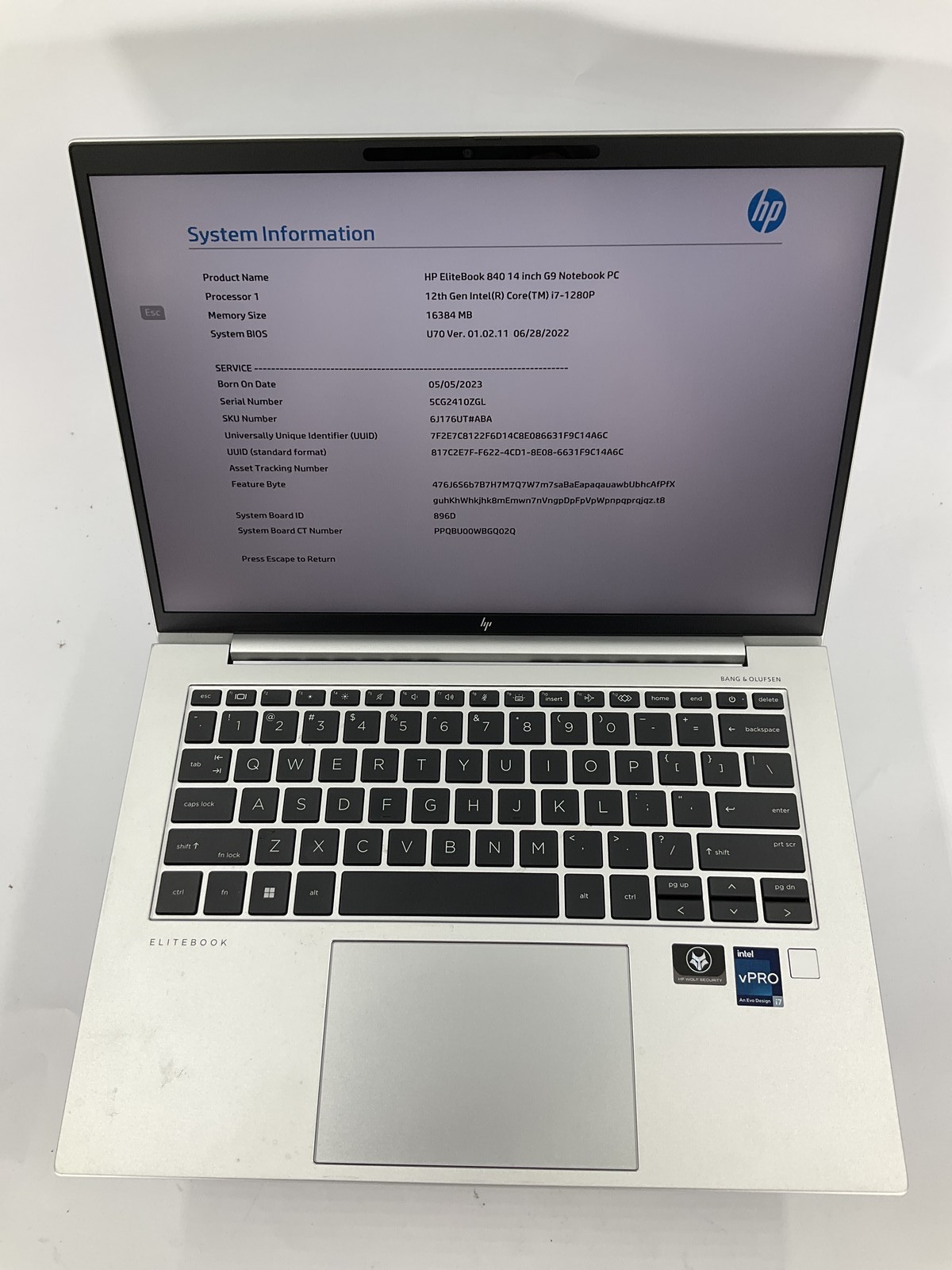 HP EliteBook 840 G9 14″ Core i7-1280P 512GB 16GB B Win 11 Pro