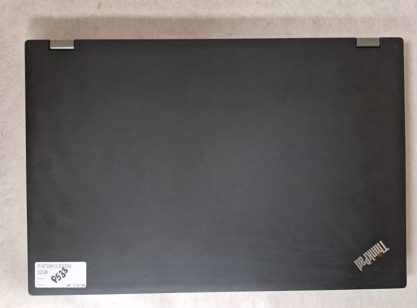 Lenovo ThinkPad P53 15.6″ Intel i7-9750H 2.60GHz 32GB No SSD Quadro T1000