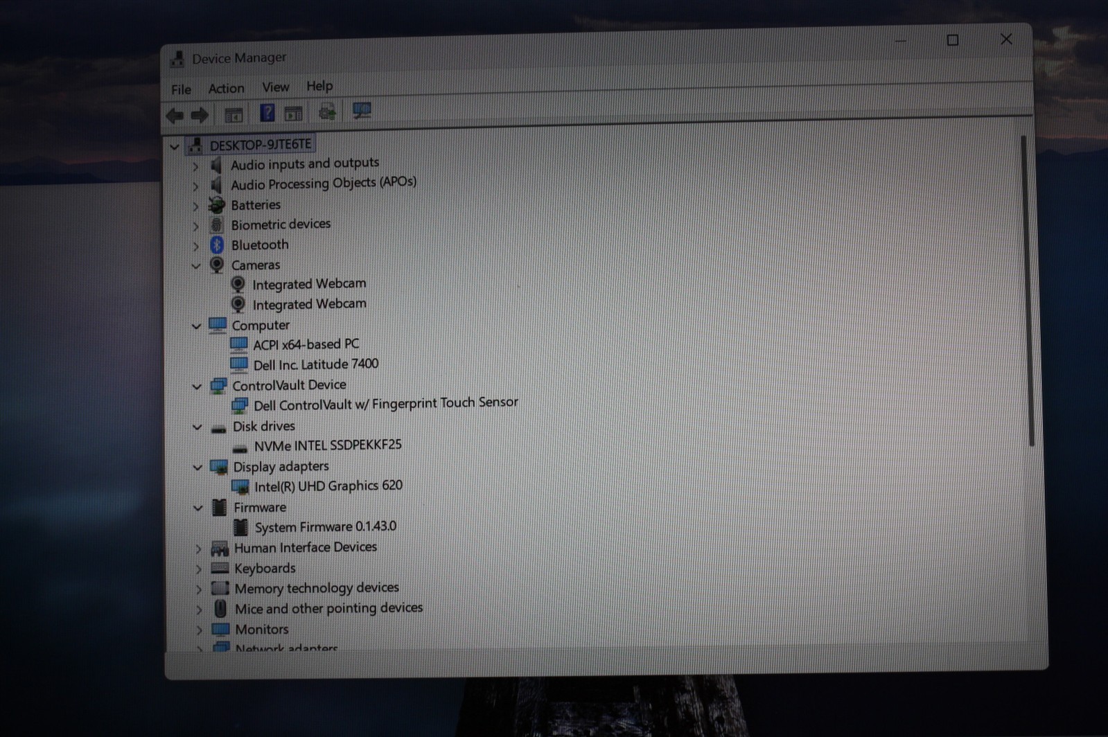 14″Dell Latitude 7400 Laptop i5-8365U 1.60GHz RAM 16GB NVMe 256GB/Charger inc