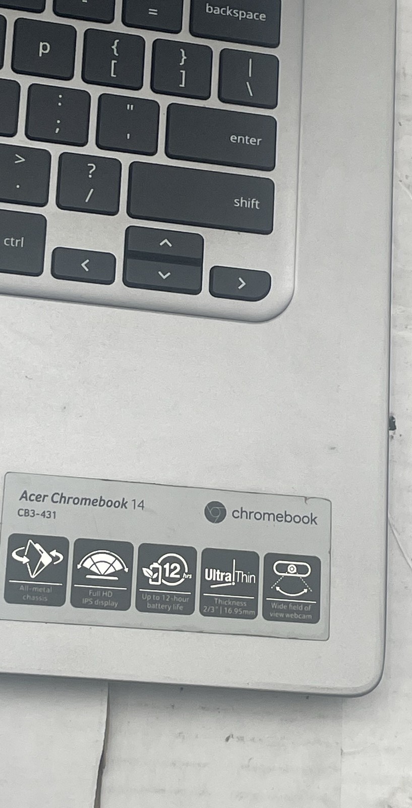 Acer Chromebook 14 N16P1 CB3-431 SN NXGC2AA0076280167D7200 14″ Laptop Lot of 2