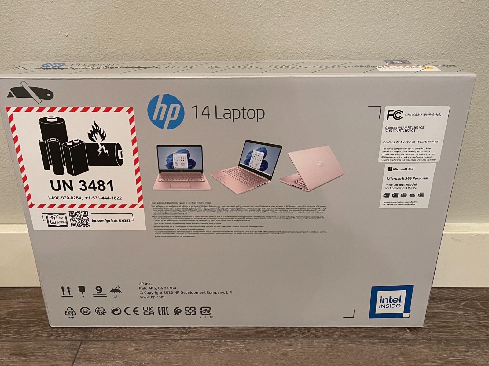 NEW HP Laptop 14″ Intel Celeron N4120 Windows 11 4GB / 64GB eMMC Pink Notebook