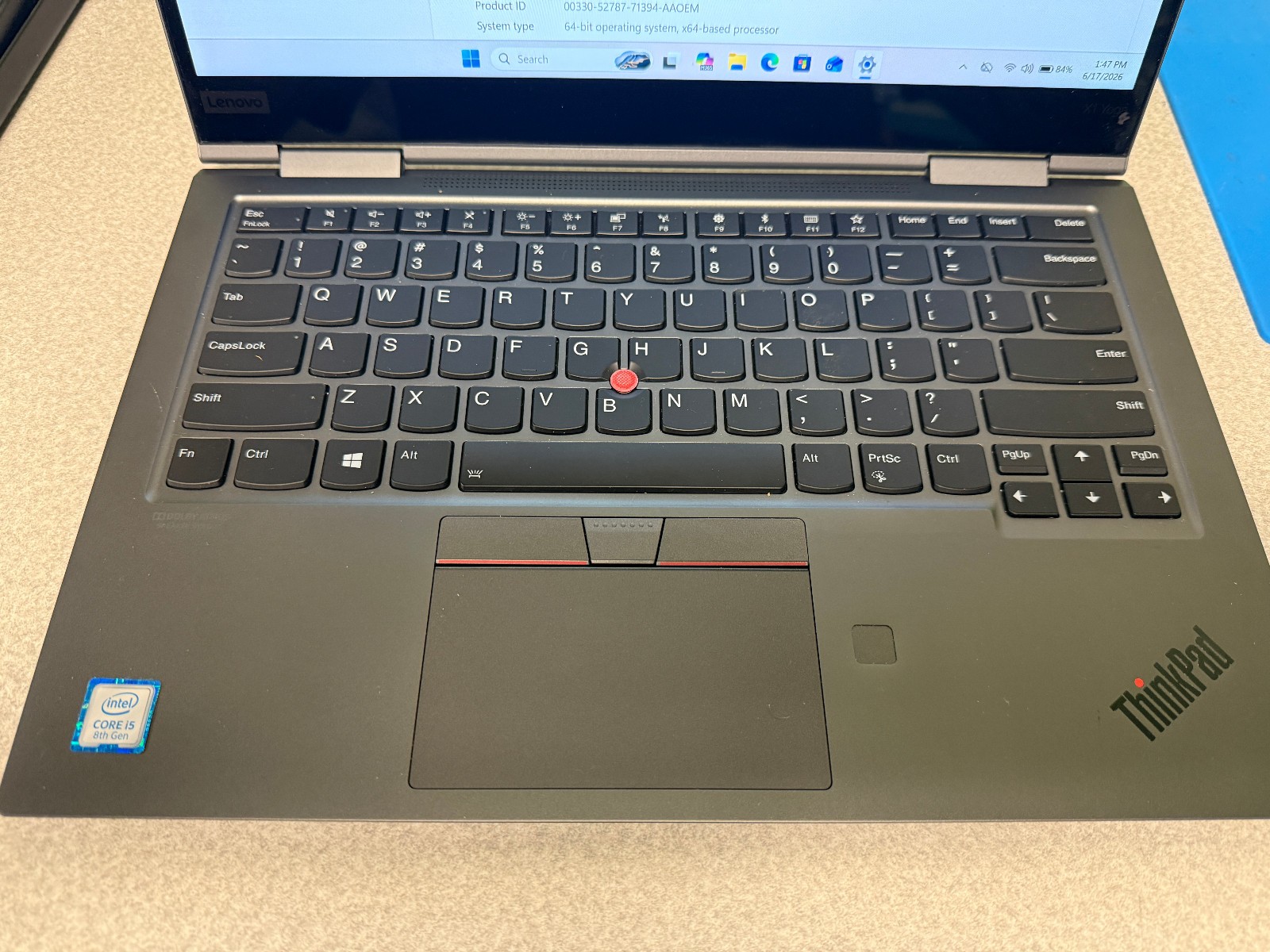 Lenovo ThinkPad X1 Yoga4Th Gen Touch Laptop 13.3″ Core i5 8GB RAM 256GB Storage
