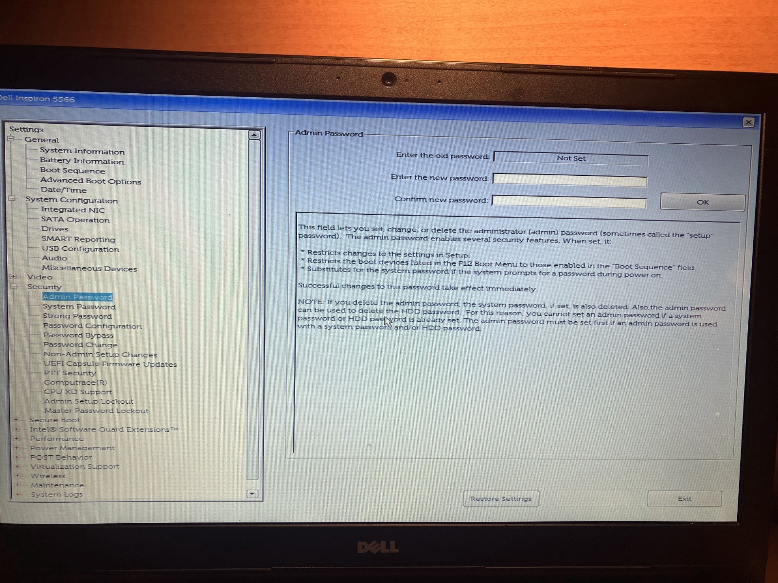 Dell Inspiron 5566 Intel Core i7-7500U 2.7GHz NO HDD, RAM, OS, PARTS ONLY