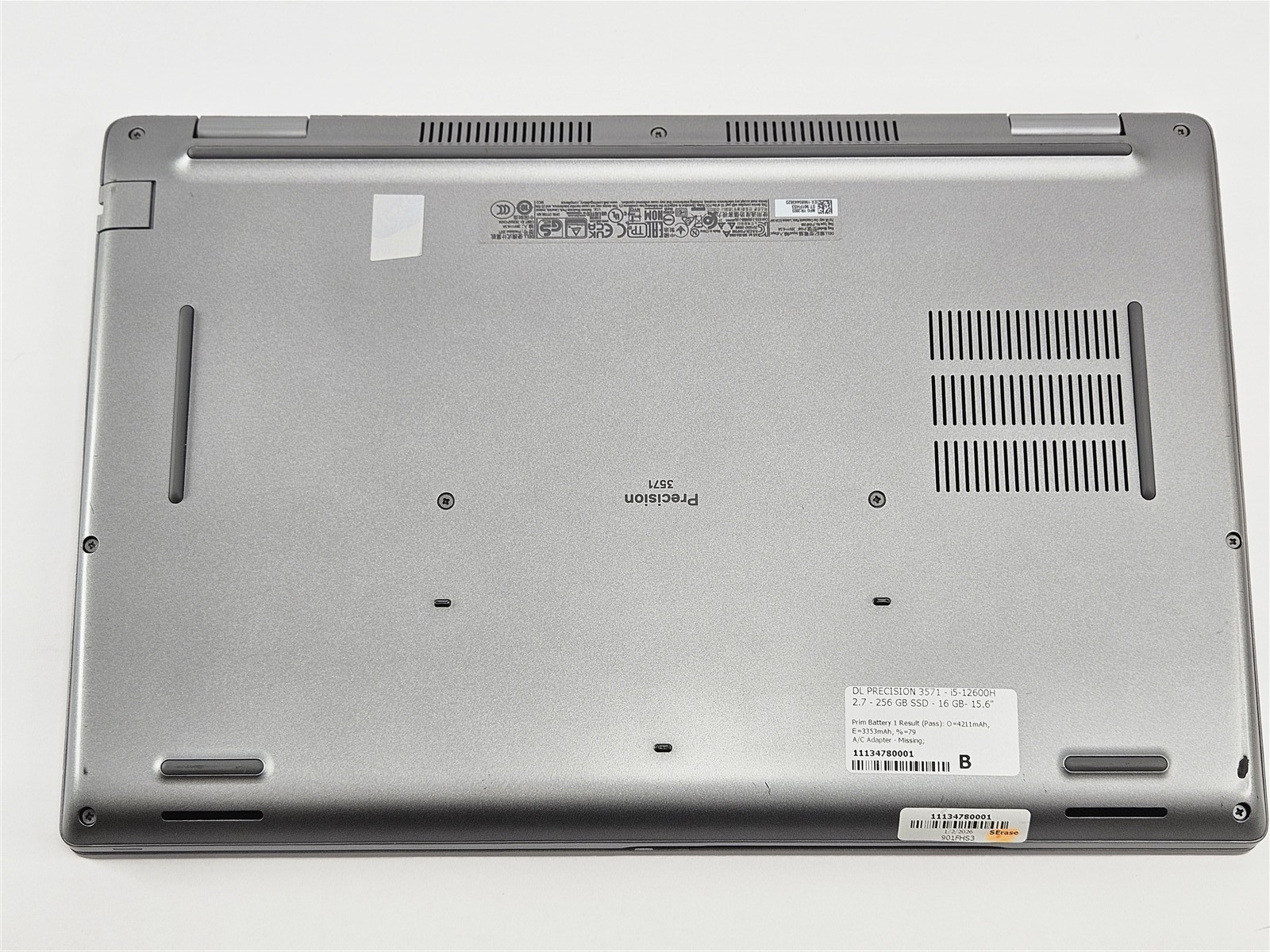 Dell Precision 3571 P104F 15.6″ Core i5-12600H 2.7GHz 16GB 256GB SSD
