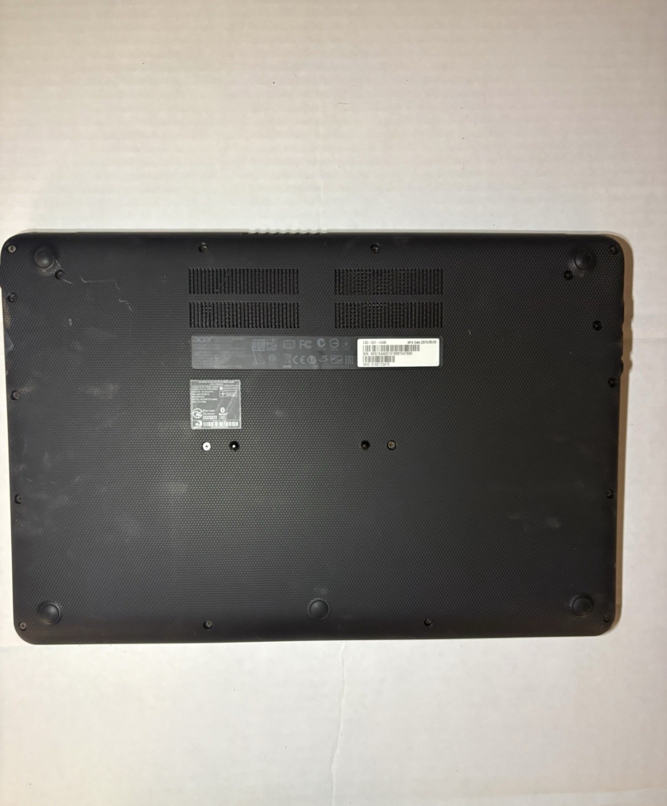Acer Chromebook 15 CB3-531 Laptop 15.6” Intel Not Sure If It Works WiFi Webcam