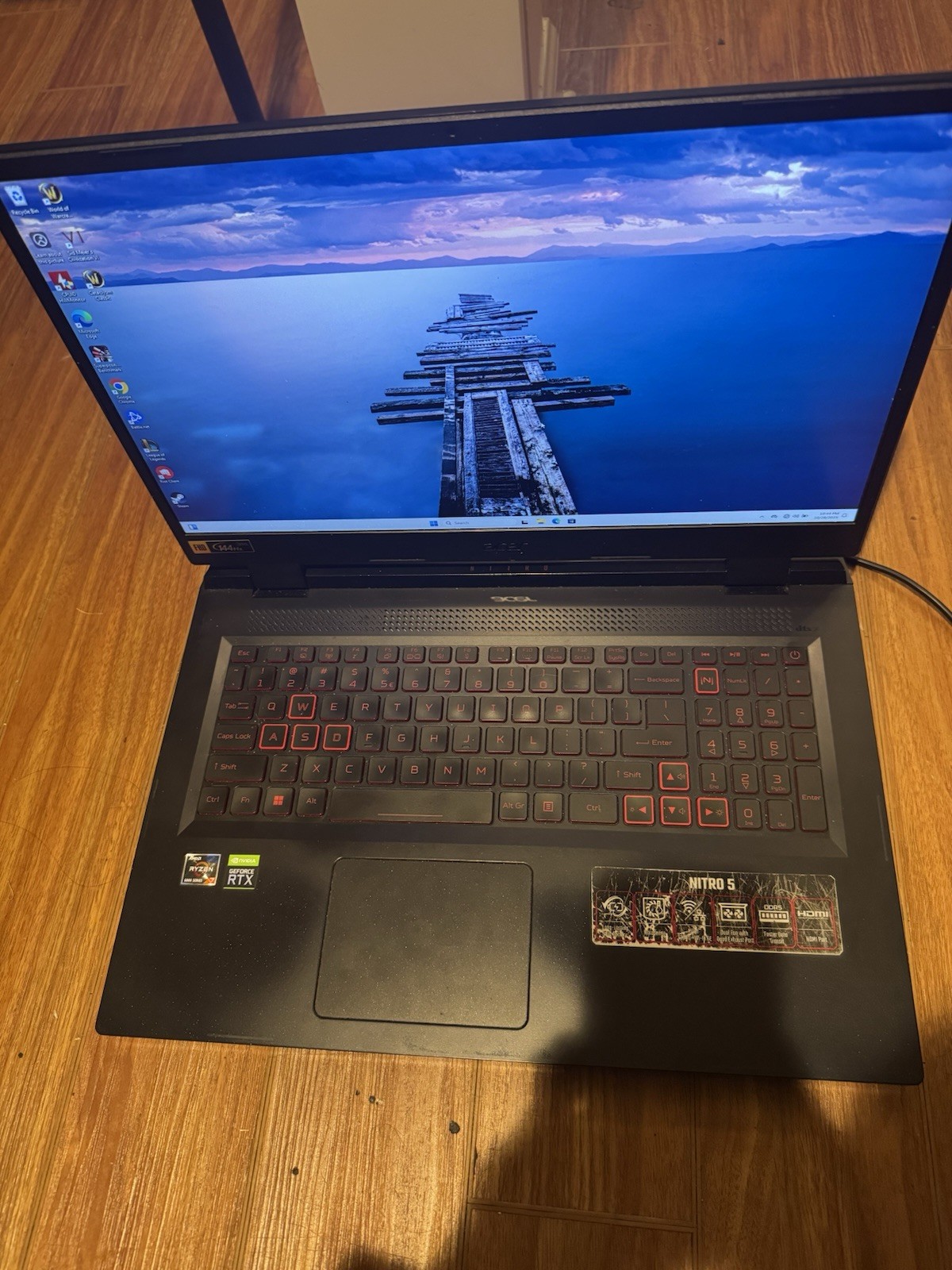 Acer Nitro 5 AN517-42 17.3″ (2TB SSD, AMD 8 core, 64 GB RAM, NVIDIA 3050 Ti USED