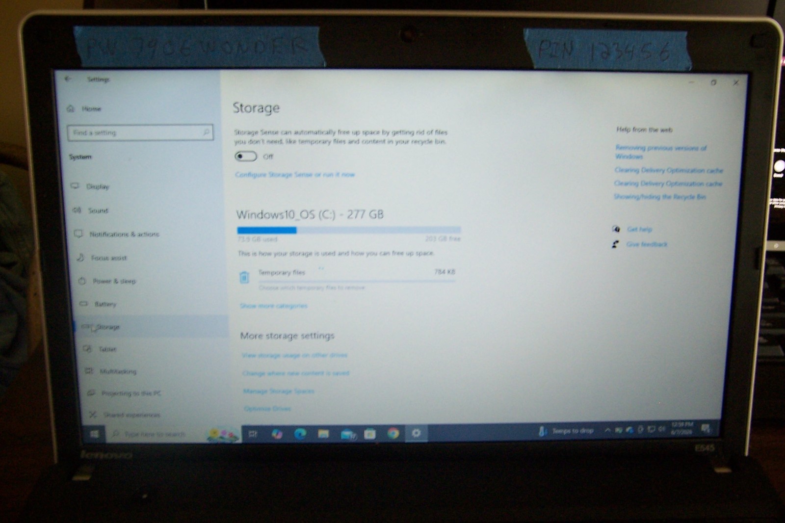 Lenovo ThinkPad Edge E545 Laptop A6-5350M 2.9GHz 277GB SSD8GB RAM DVD-R
