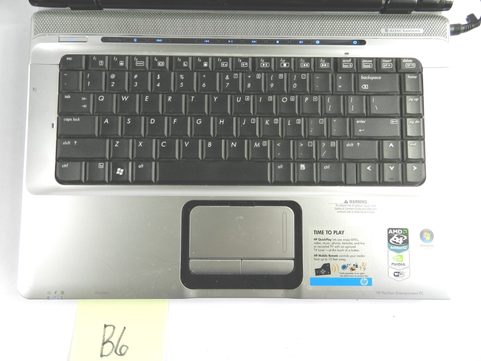 HP Pavilion dv6500 AMD Athlon 64×2 Dual Core TK55 1.8GHz 1 GB RAM NO HDD