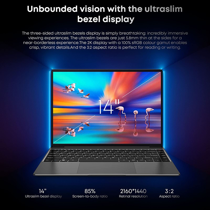 CHUWI CoreBook X 14.1” Laptop Intel Core i3-1215U 4.4GHz 8GB RAM 512GB SSD W11H