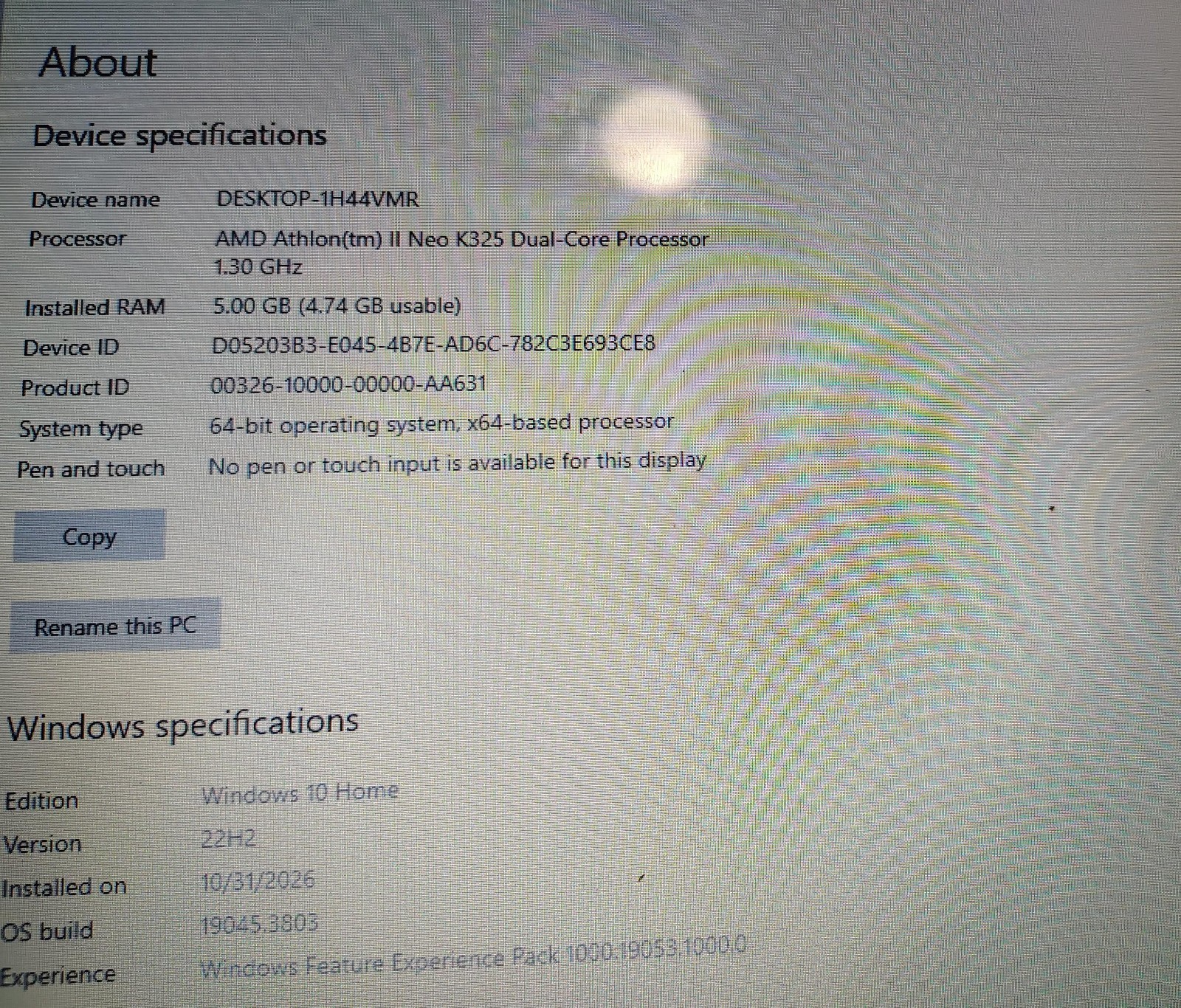 HP Mini Laptop Model WX898UA 1TB SSD 5GB ram Win.10 also Office 2024 activated