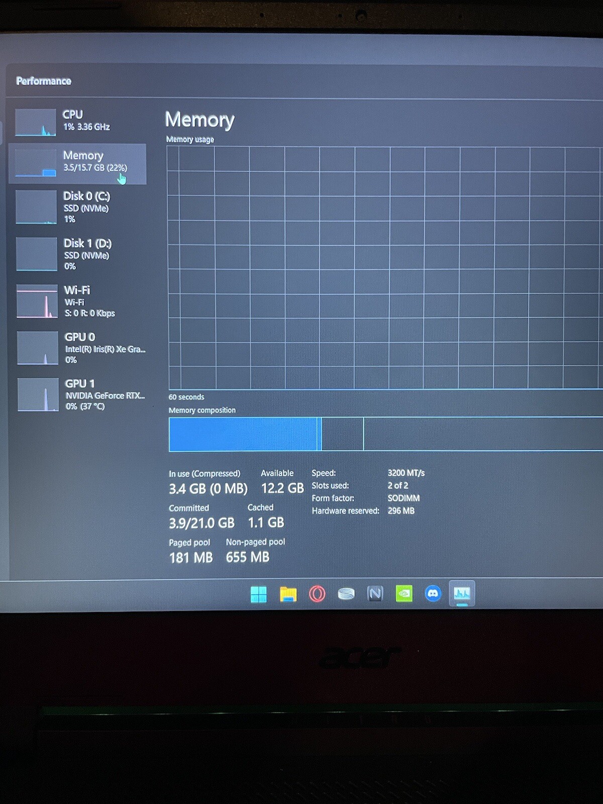 Acer Nitro 5 RTX 3050 | Intel core i5 12500h | 144hz Display | 16G RAM | 1500GB