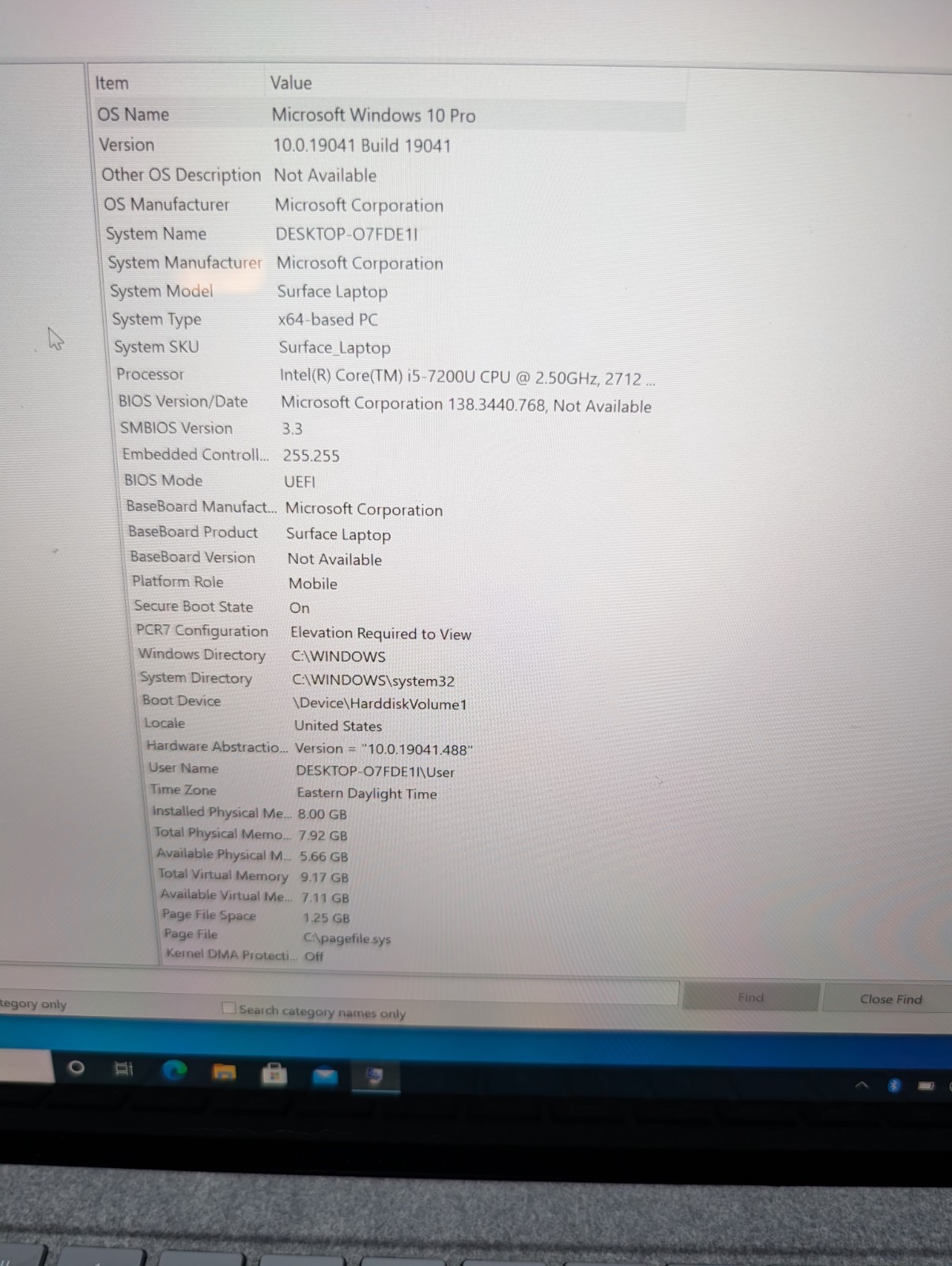 Microsoft Surface Laptop 1 13.5″ i5-7200U 2.5GHz 8GB RAM 128GB SSD