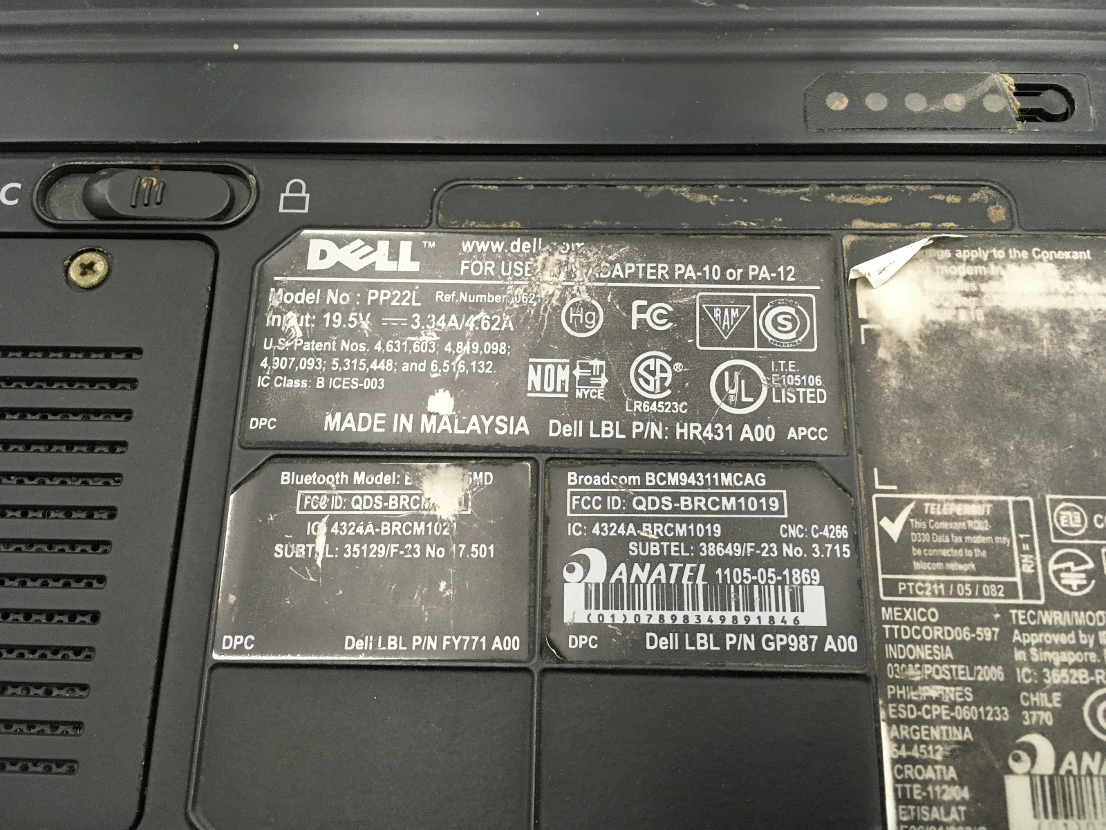 DELL INSPIRON 1520 – FOR PARTS/NO POWER – INTEL CORE 2 DUO – 1GB RAM – 15″ – BB