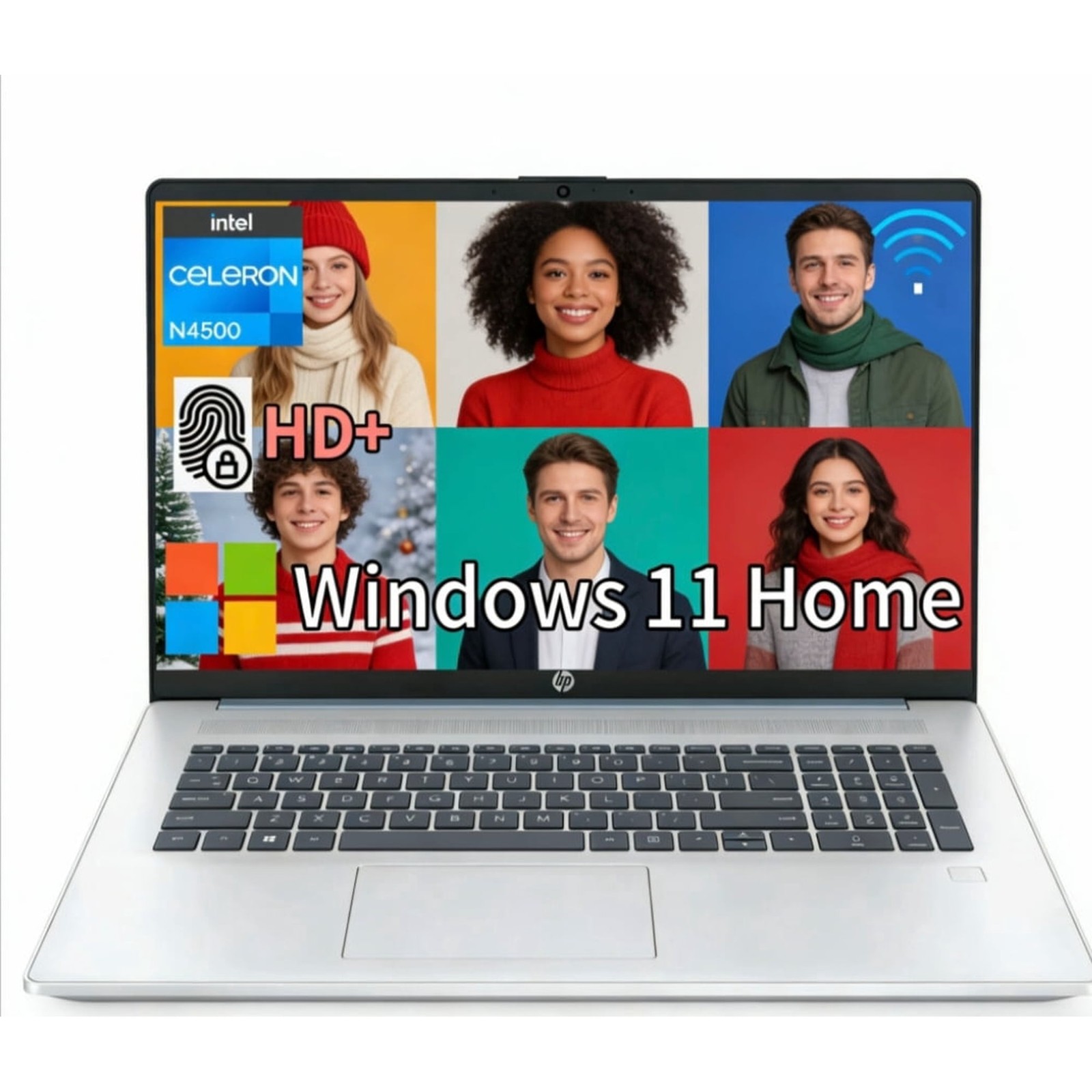 HP Laptop 17-cn0512nr 17.3 Celeron N4500 1.1GHz 8GB RAM 256GB SSD Win 11 Blue