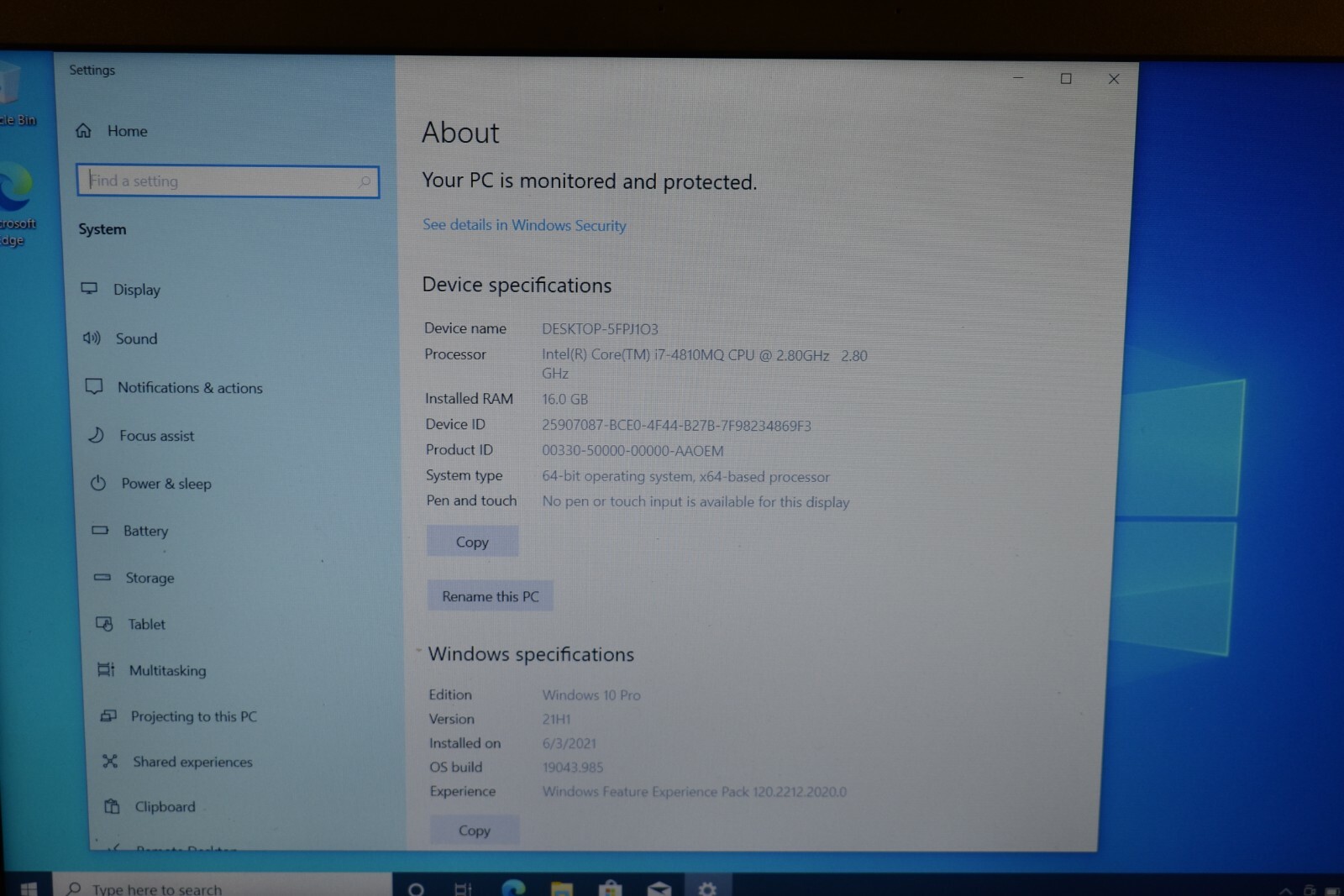 Dell Latitude E6540 Quad Core i7-4810QM 16GB 500GB SSHD 1920×1080 Windows 10 Pro