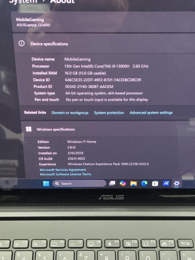 ASUS Q540V,I9,16GBR,WIN11H W/CH (P14022031)