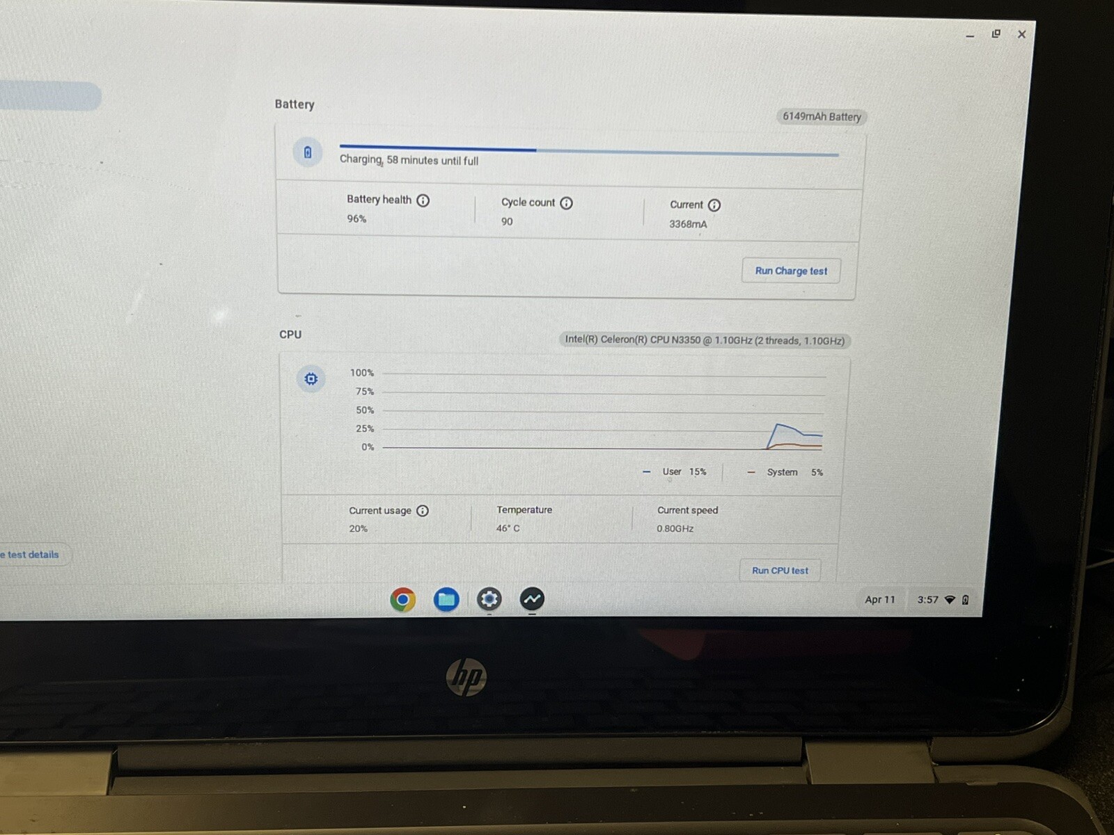 HP Chromebook x360 11 G1 EE Intel N3550 1.10GHz 4GB RAM 32GB eMMC #3