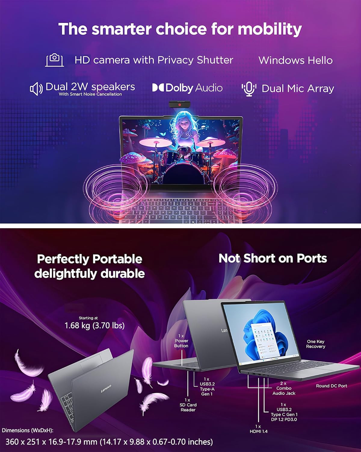 Business Laptop with Copilot AI • 2026 Edition • Intel 13Th Gen I5-13420H • 16GB