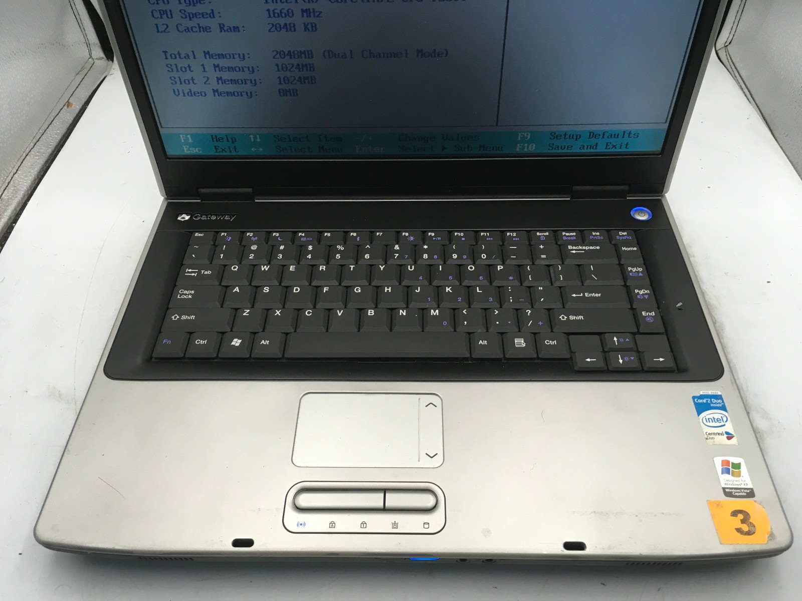 GATEWAY MA6 M465 E – BOOTS TO BIOS – INTEL 2 DUO T5500 – 2GB RAM – READ DESC -BB