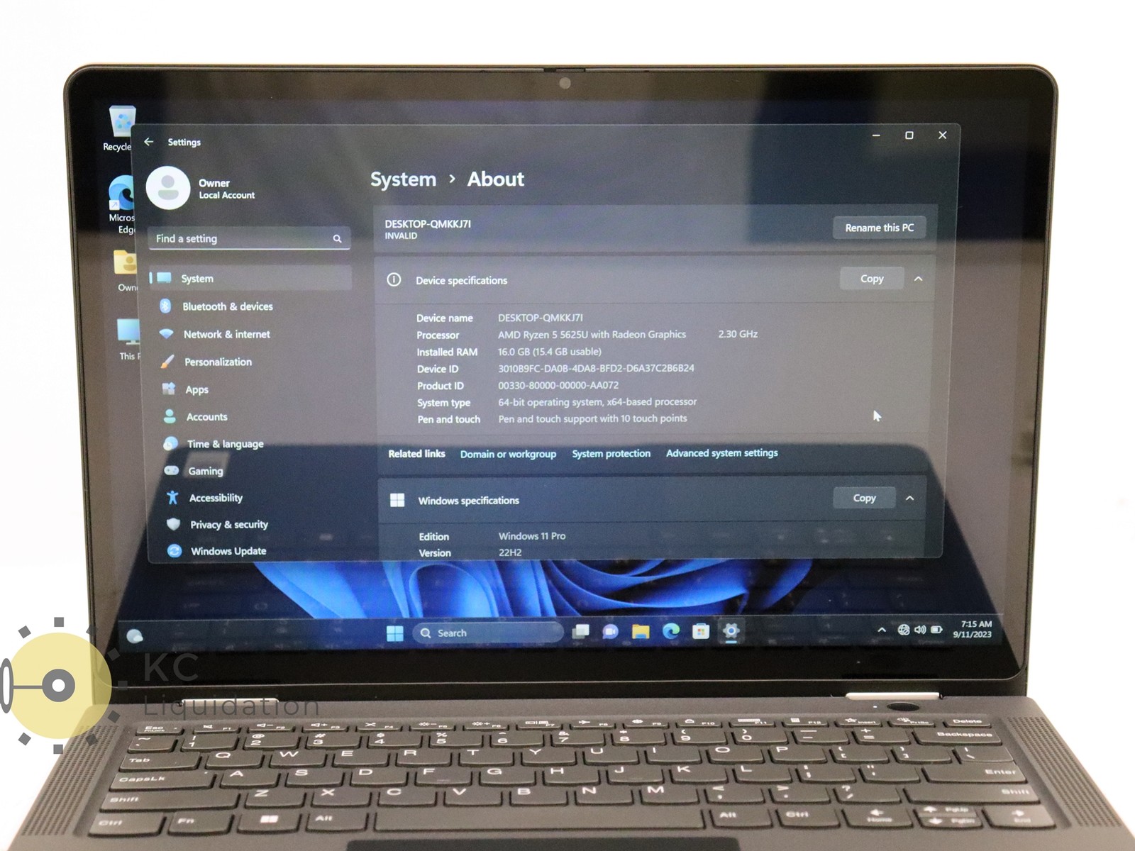 Lenovo 13w Yoga 13.3″ Touch AMD Ryzen 5 16GB RAM 256GB NVMe W11P – Warranty 2026