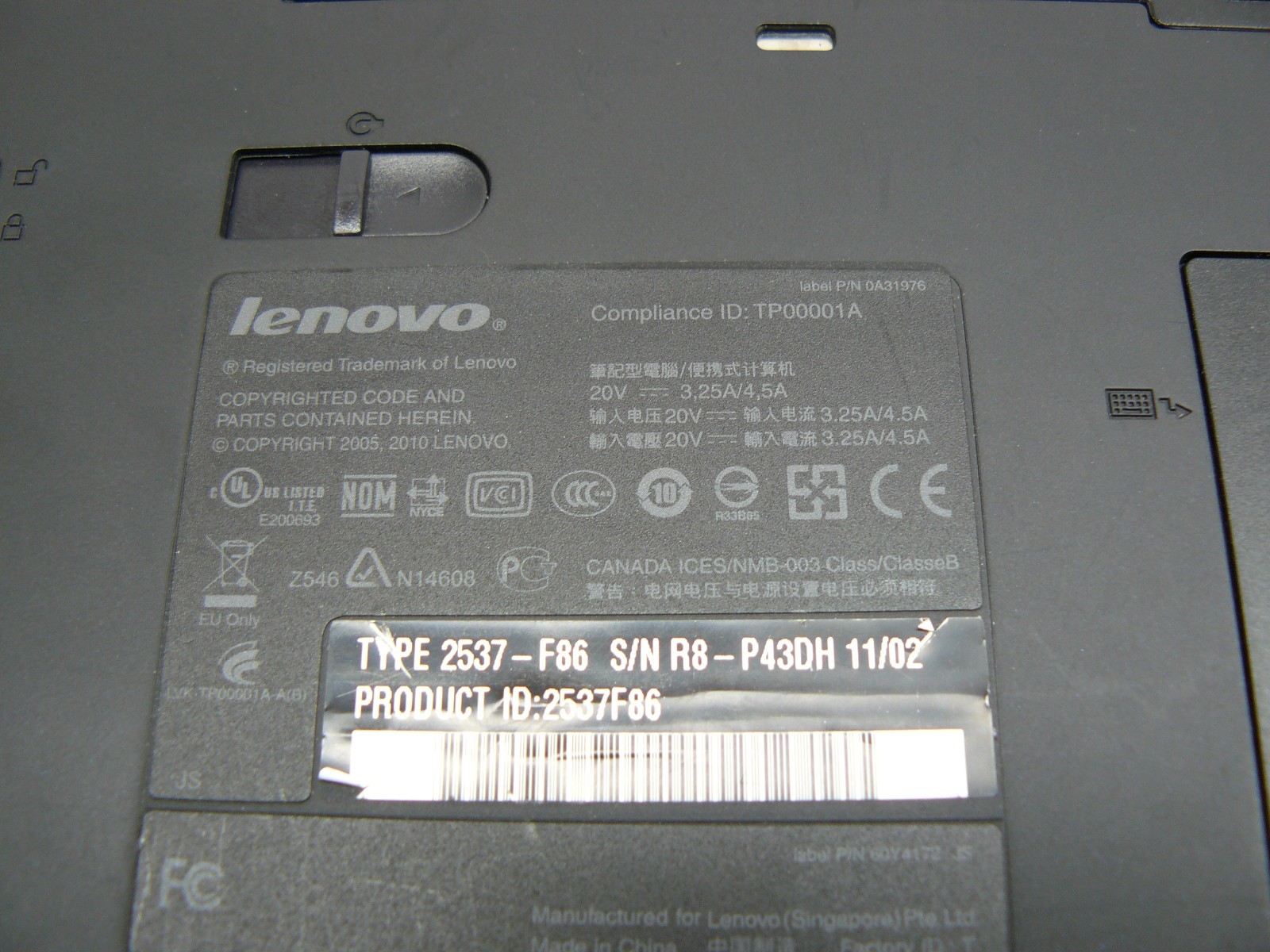 Windows XP Laptop – Lenovo Thinkpad T410 – Intel Core i5, 4GB RAM, 750GB HDD