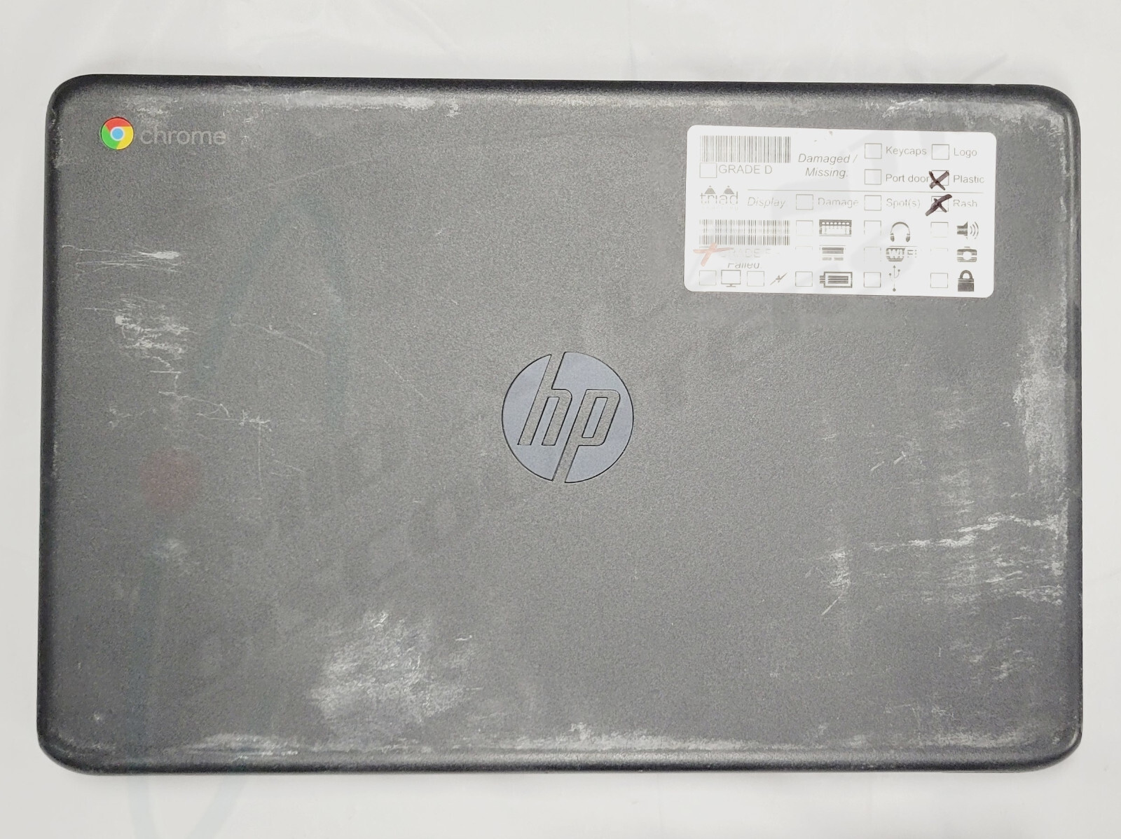 5 HP 14″ Chromebook 14A G5 Laptops 7CZ87UT#ABA Damaged Screens, Tested: Power On