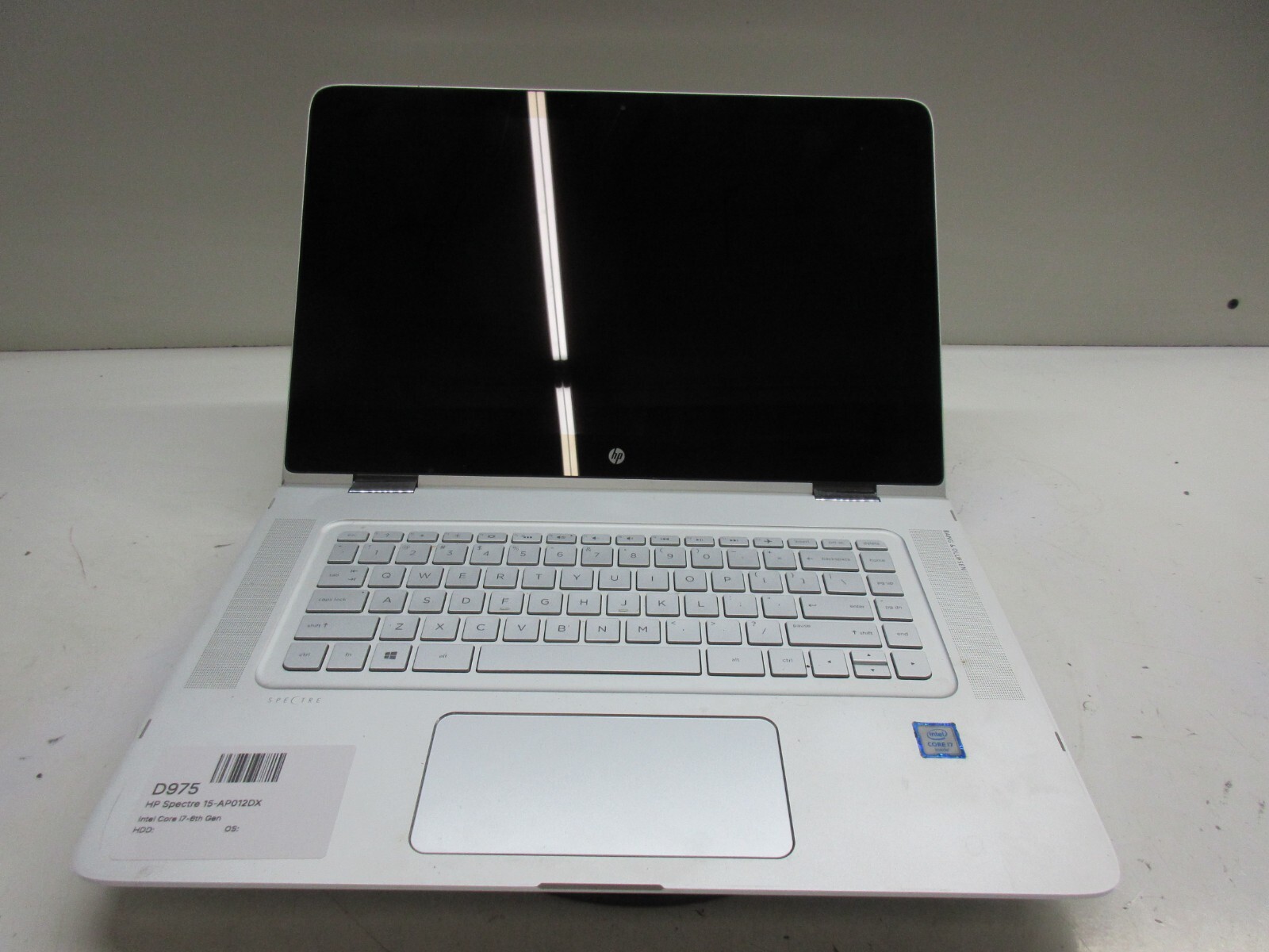 HP Spectre 15-AP012DX Intel Core i7-6th Gen No Ram, NO HDD, No Batt – For Parts