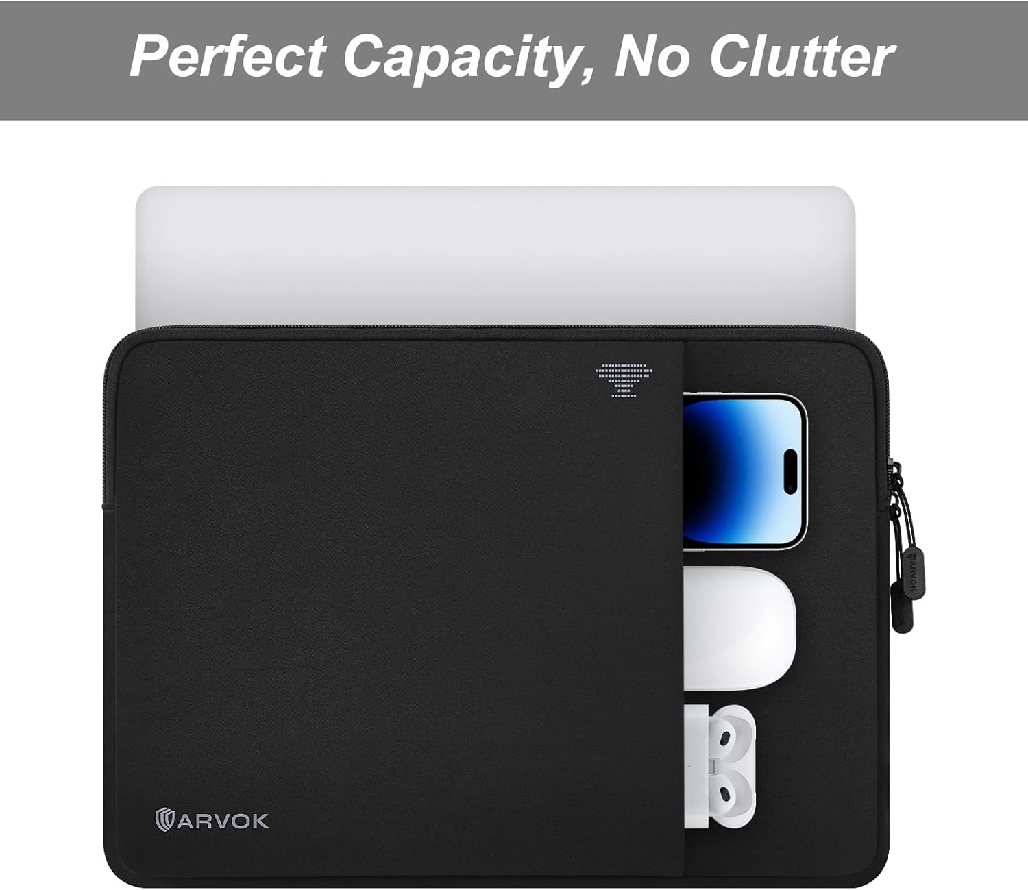 15 15.6 16 Inch Laptop Sleeve with Front Pocket, Shockproof Protective Laptop Ca