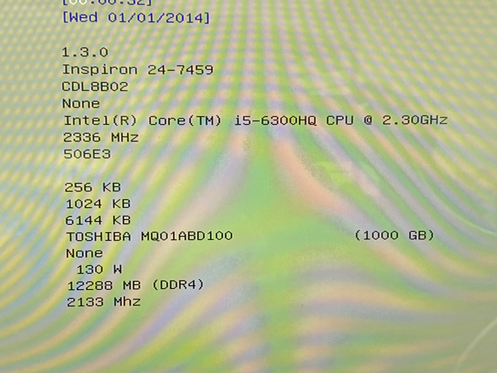 Dell Inspiron 7459 23″ Core i5-6300HQ 2.3GHz 12GB RAM 1TB HDD NO OS Good