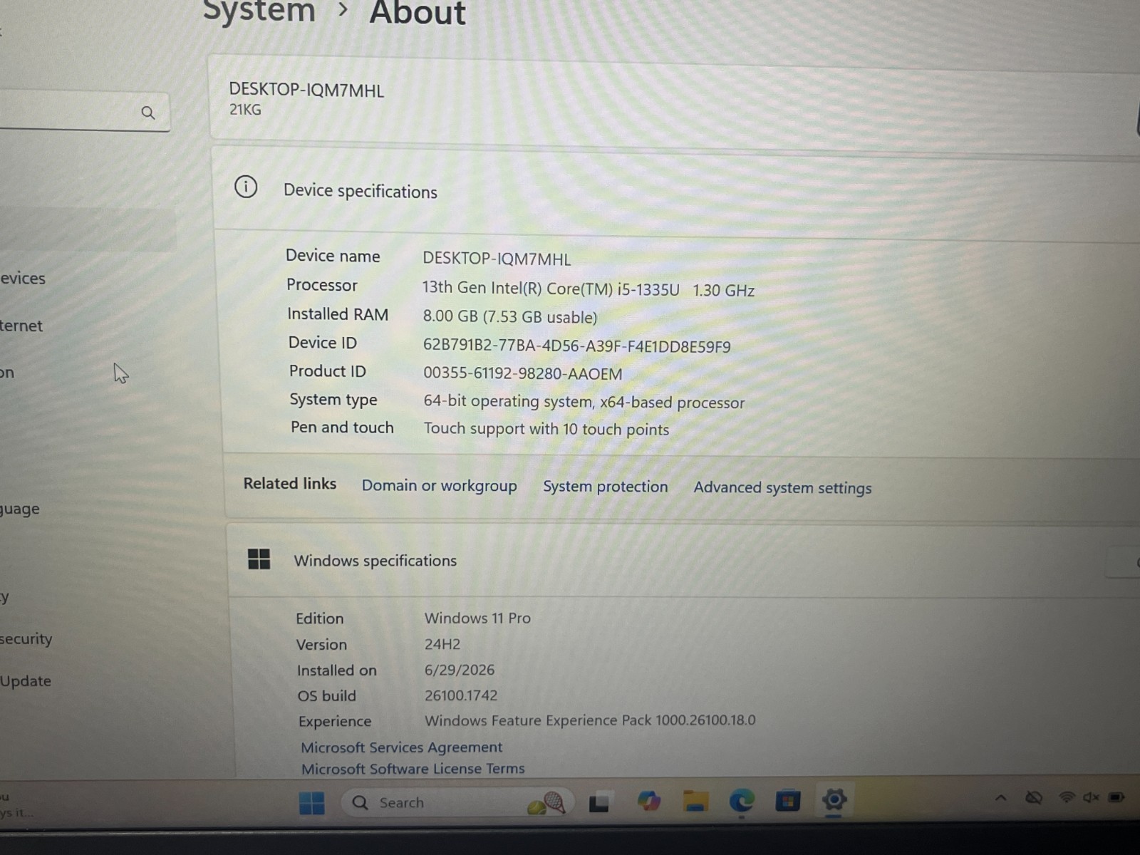 Lenovo Thinkbook 14 G8 IRL 14″ FHD Touch Win11 Laptop i5 13th 8gb 512GB SSD