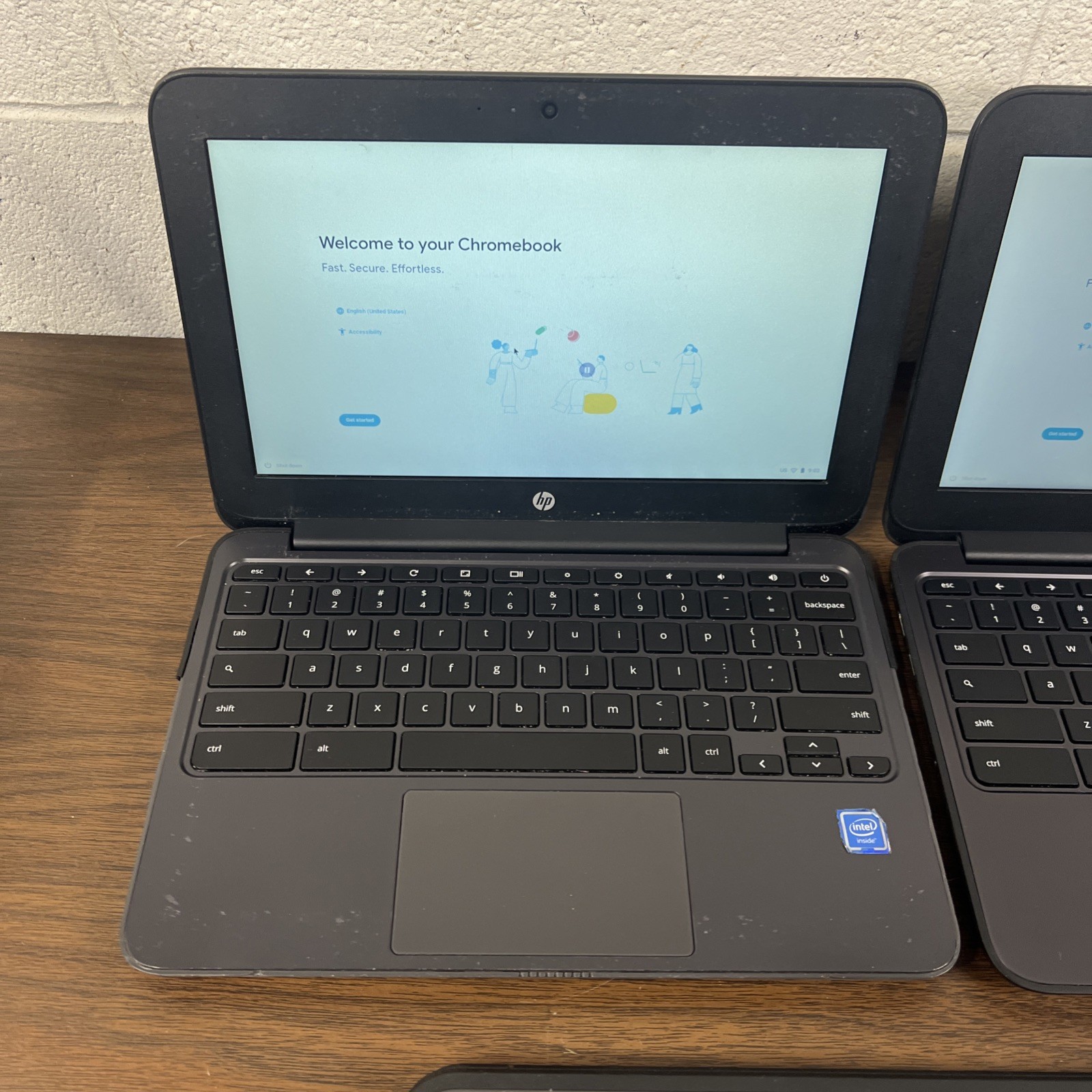 Lot Of 5 HP Chromebook 11 G5 EE | Celeron N3060 1.6GHz CPU | 4G Ram | 16G eMMC