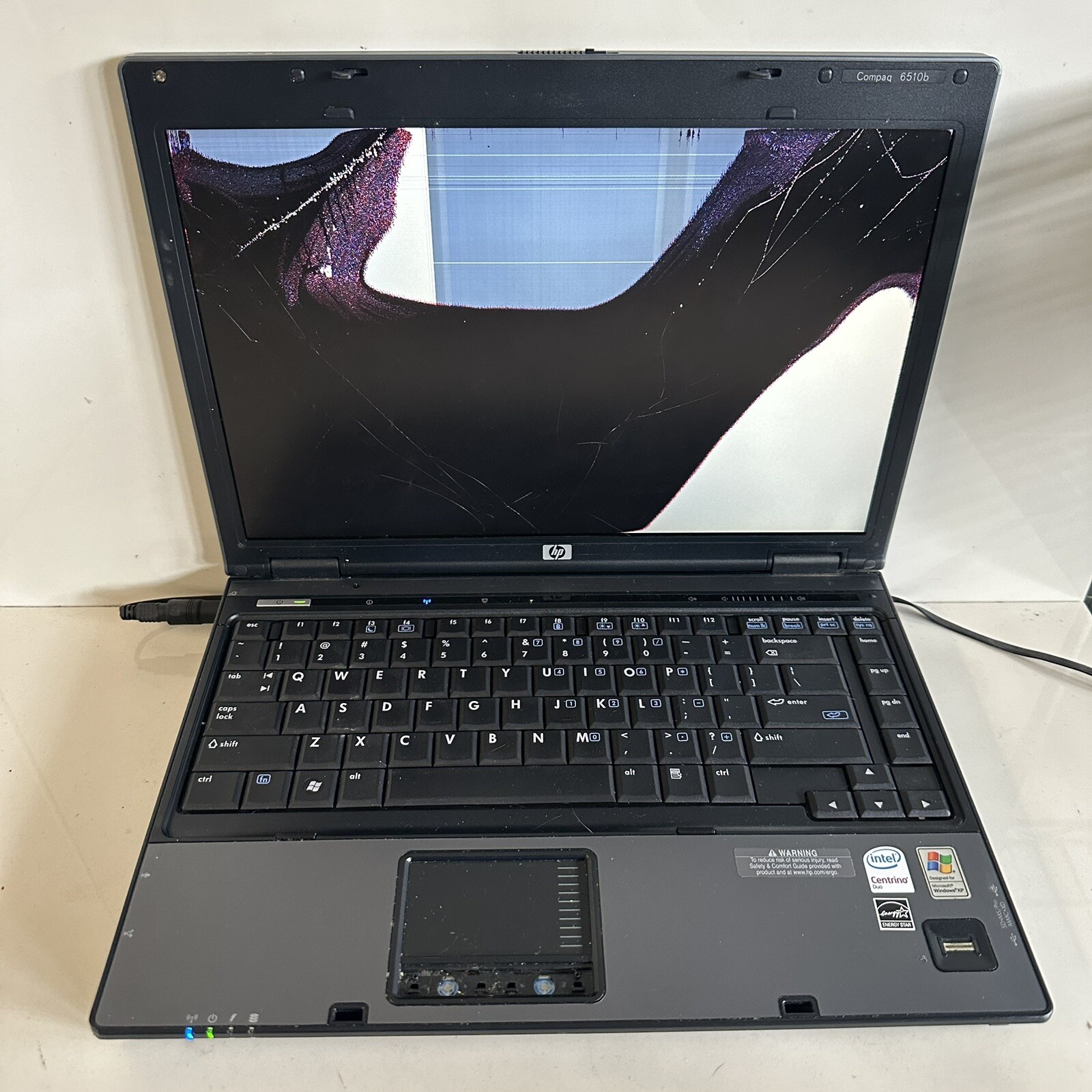 14.1” HP Compaq 6510b Laptop Intel Centrino Duo No HDD No RAM Scraps/Salvage