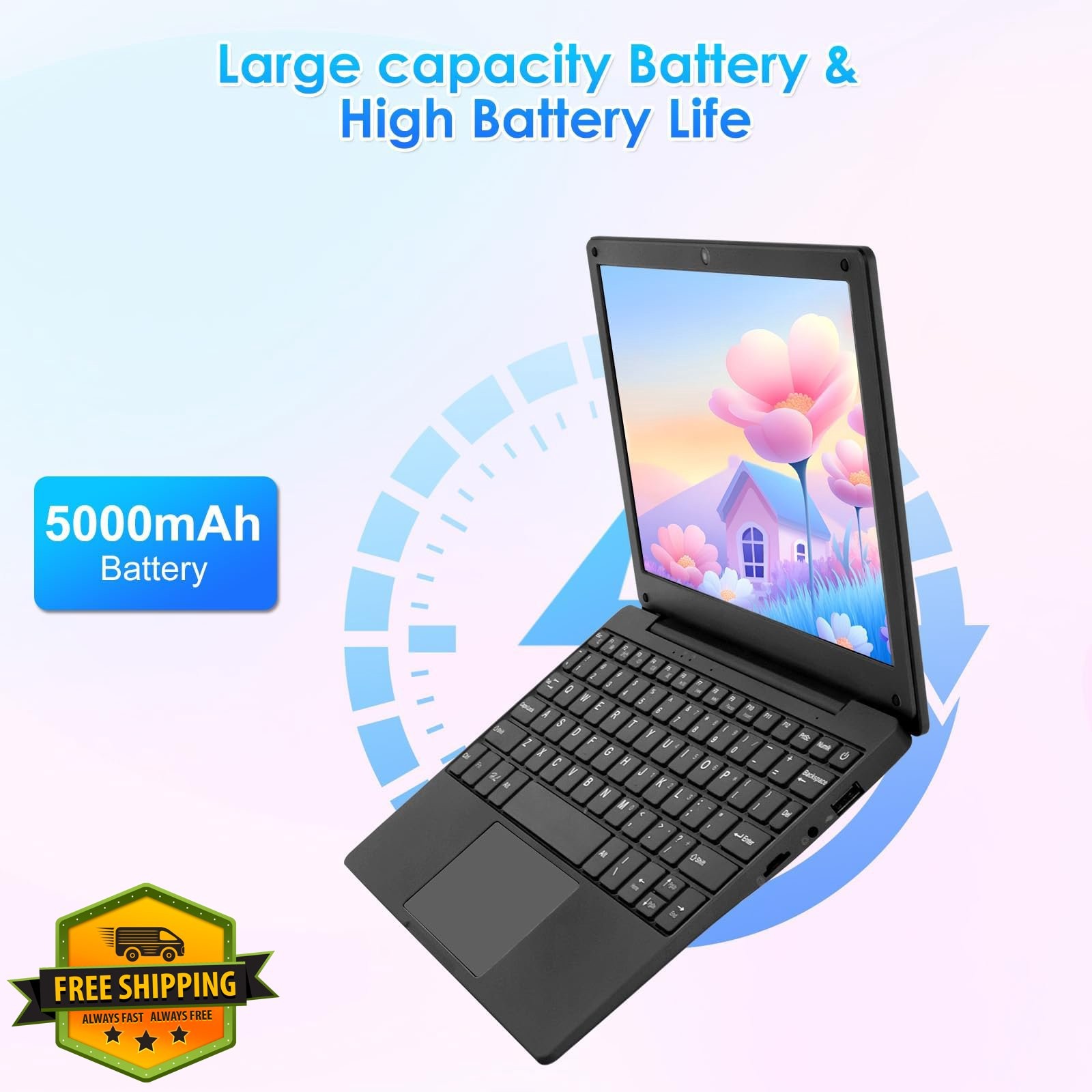ZHAOHUIXIN 10.1″ Android 12 Laptop Black