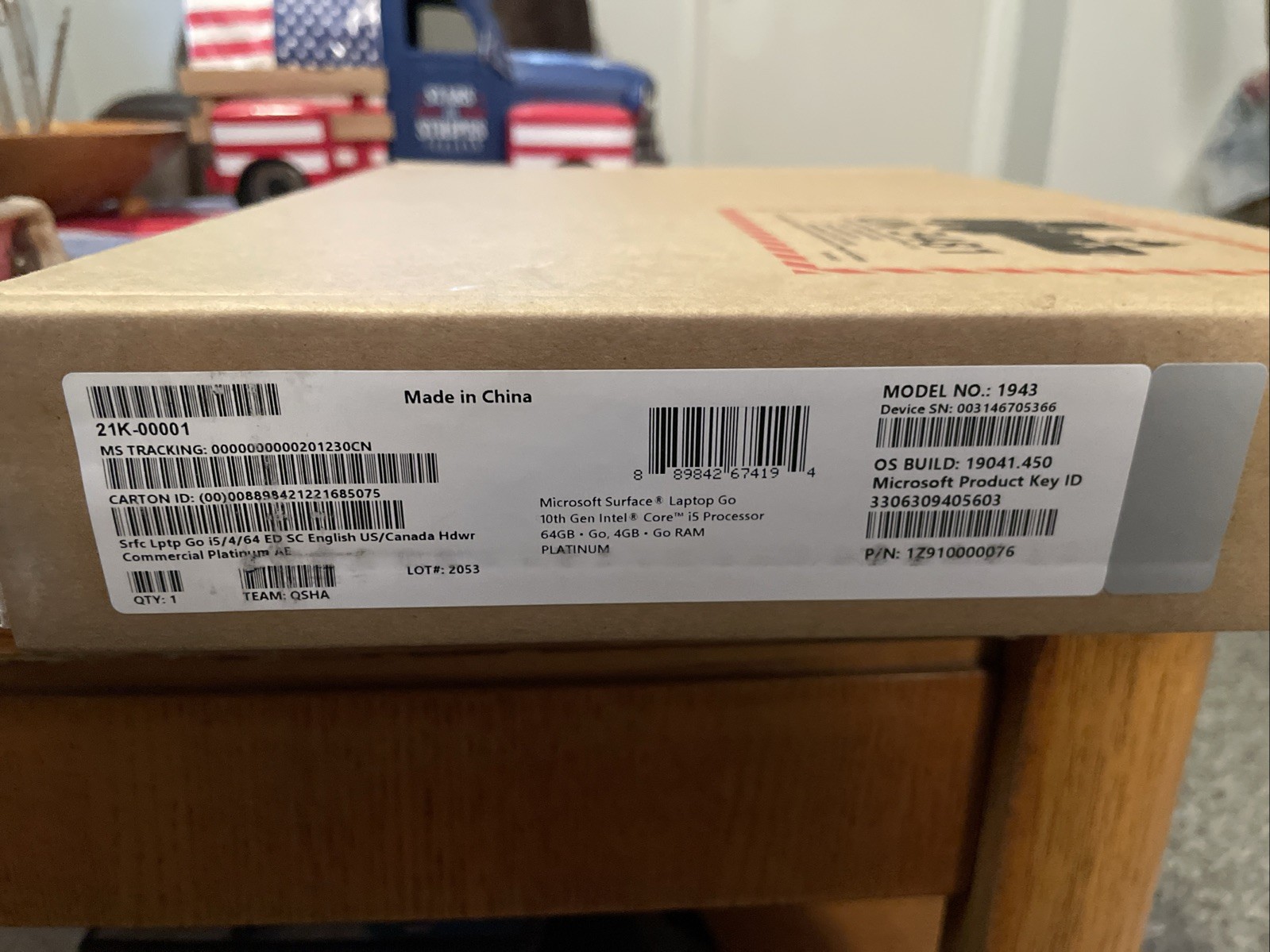 Microsoft Surface Laptop Go 1943 10th Gen 64GB 4GB RAM Windows 10 New In Box