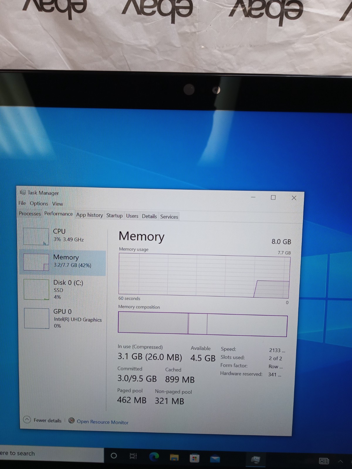 Dell Latitude 7210 2-in-1 | i5-10310U@1.7GHZ | 8GB RAM 128GB SSD Win 10P | READ