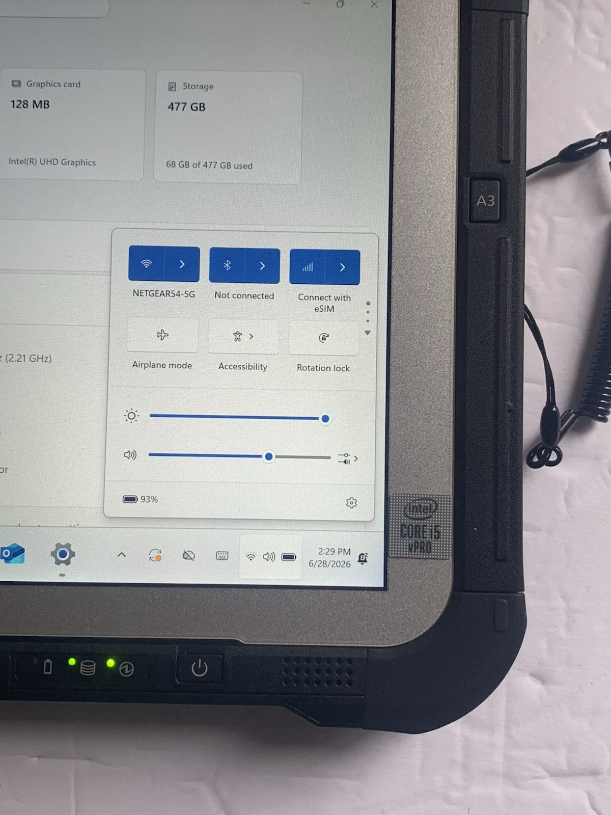 Panasonic Toughbook FZ-G2 i5-10310U 16GB RAM 512GB SSD Touch LAN Stylus Win 11