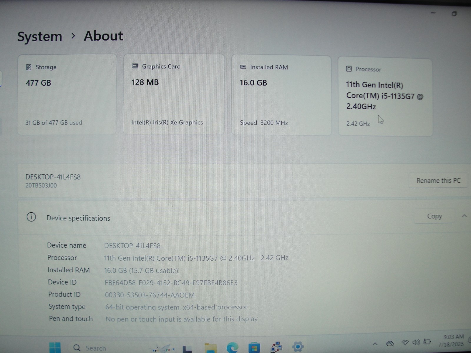 Lenovo ThinkPad E14 Gen 2 14” FHD Intel Core i5-1135G7 2.4GHz 16GB 512GB SSD