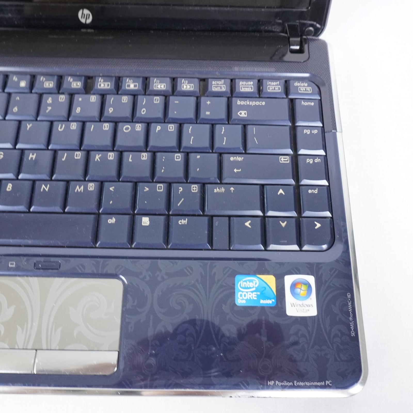HP Pavilion dv3 Laptop Intel Core 2 Duo Windows Vista Blue For Parts