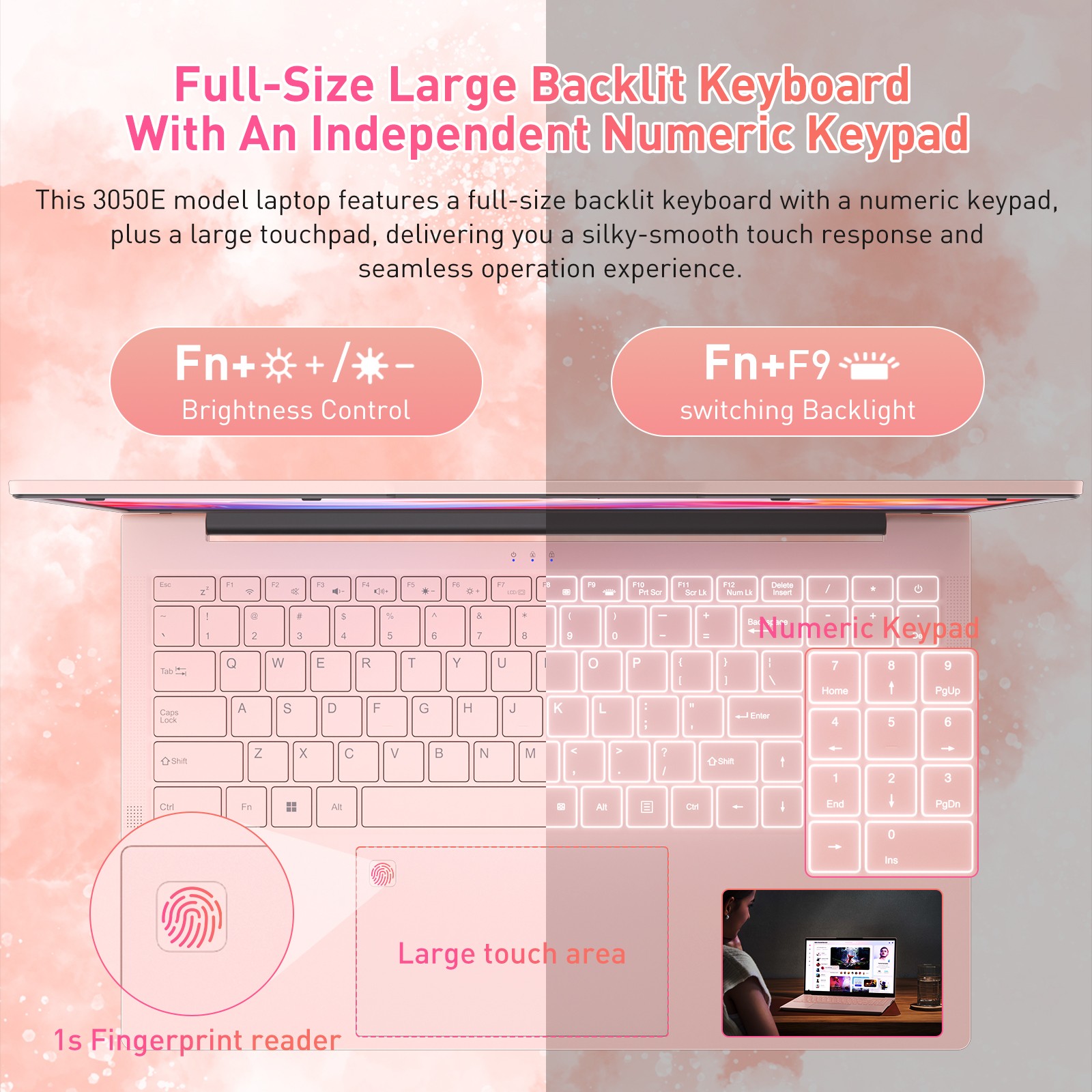 15.6″ IPS 1080P Laptop Athlon 3050E 32GB + 1TB SSD Full Function Type-C Notebook