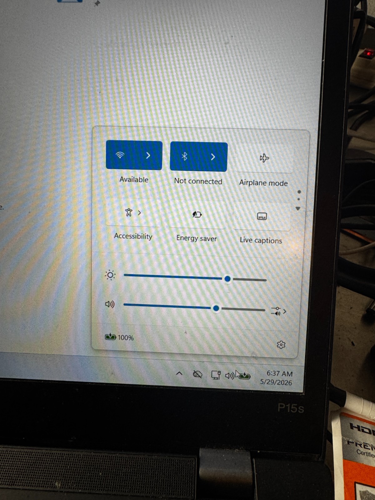 Lenovo ThinkPad P15s Gen 1 Core I7-10510 500GB SSD 16GB RAM 2GB GPU *READ #5866