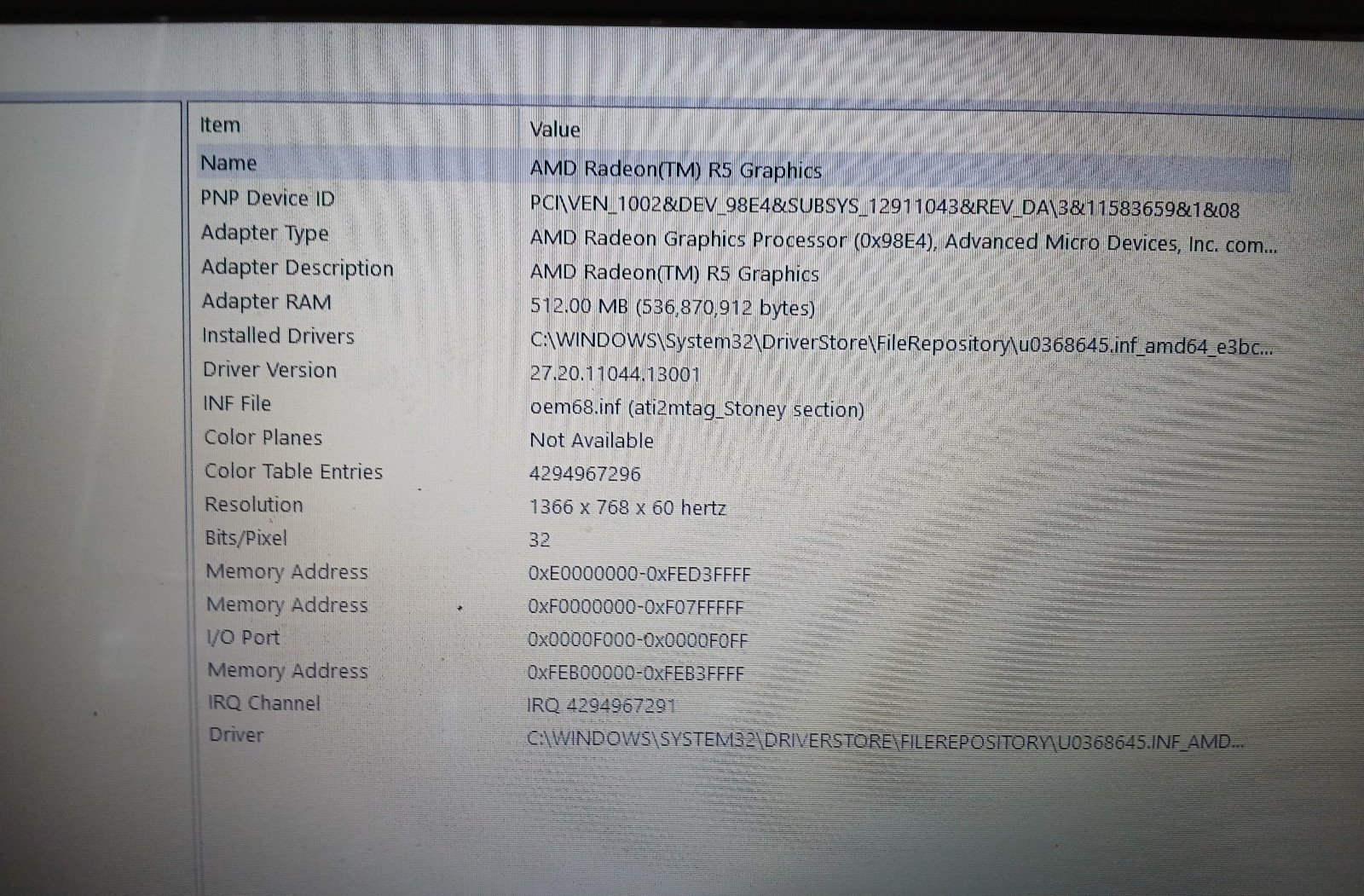 ASUS X540B – Please see picture for full details