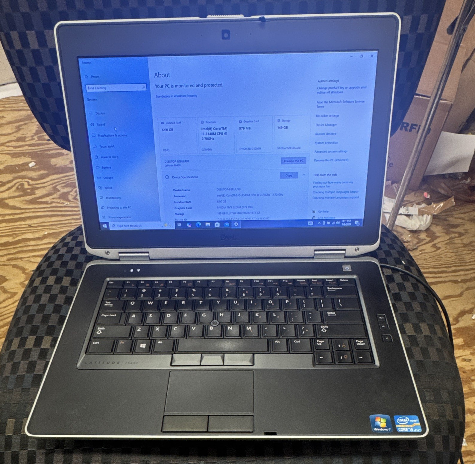 Dell Latitude E6430 14″ i5-3340M 2.70GHz 6GB 160GB SSD Win 10 Black *READ*